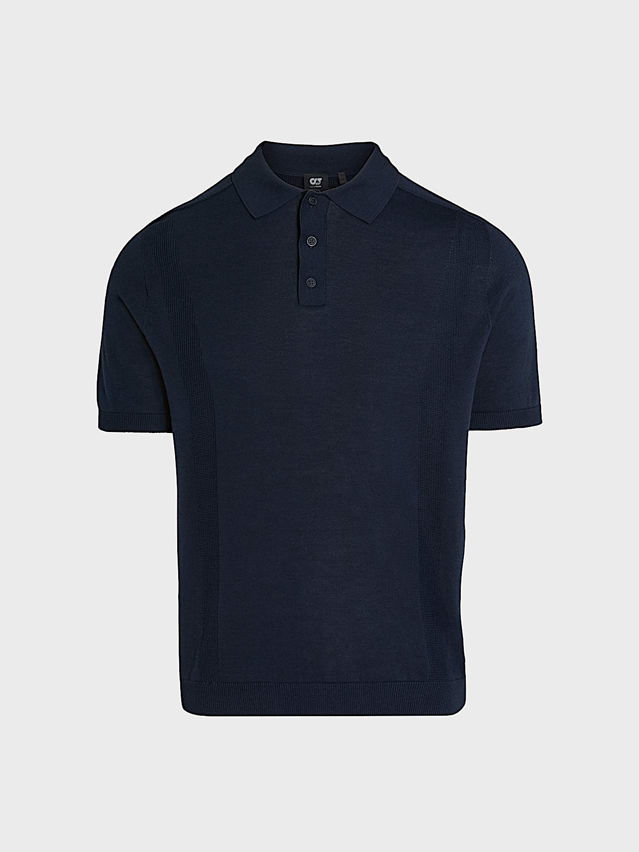 AlphaTauri | FINI V1.Y10.01 | Polo de punto en 3D en mezcla de lino y algodón in Dark Navy for Hombre