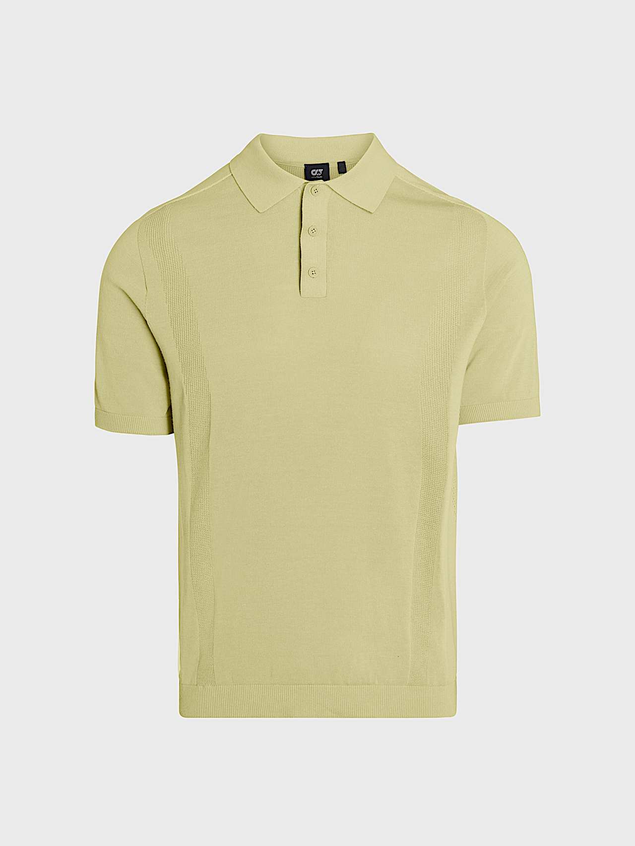 AlphaTauri | FINI V1.Y10.01 | Cotton-Linen-Blend 3D Knit Polo Shirt in Lime Light for Men