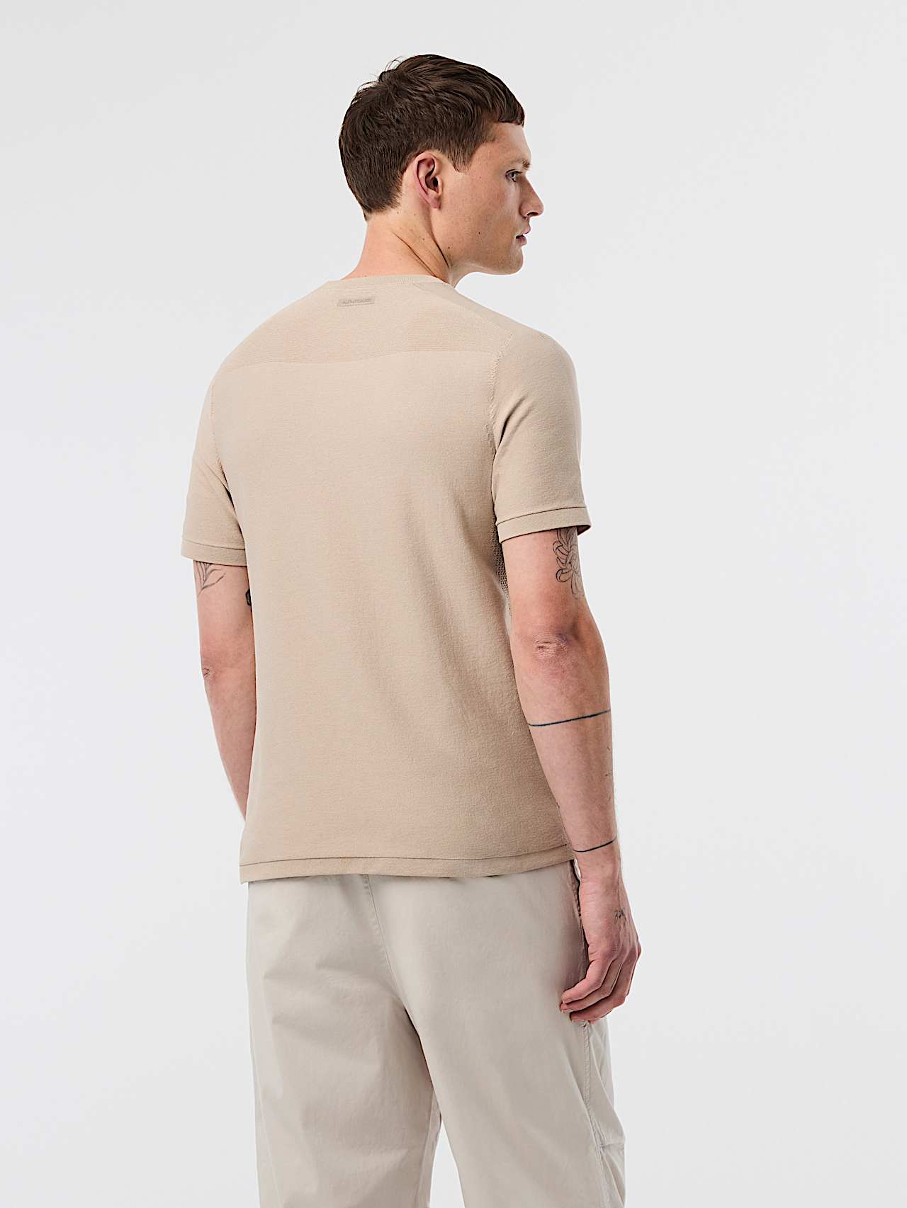 AlphaTauri | FOSOS V5.Y10.01 | 3D Performance Knit T-Shirt in Dune for Men