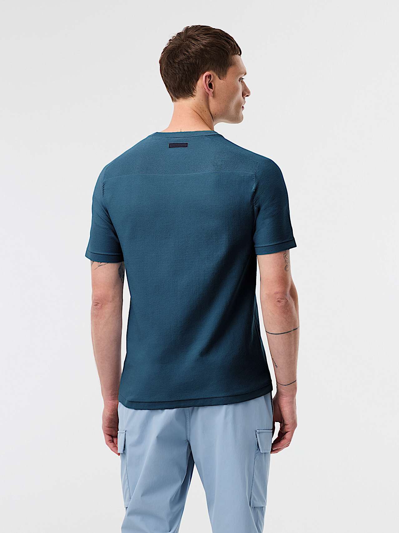 AlphaTauri | FOSOS V5.Y10.01 | T-shirt en maille performance 3D in Teal for Homme
