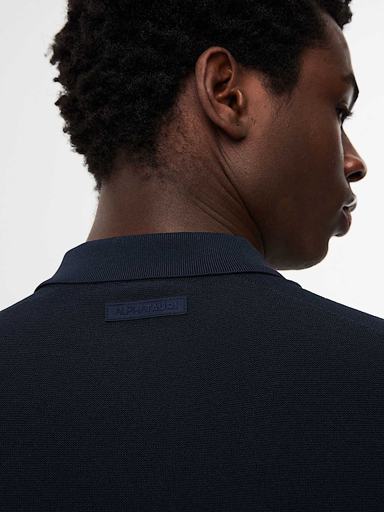 AlphaTauri | FENZI V2.Y10.01 | 3D Performance Knit Polo Shirt in Dark Navy for Men