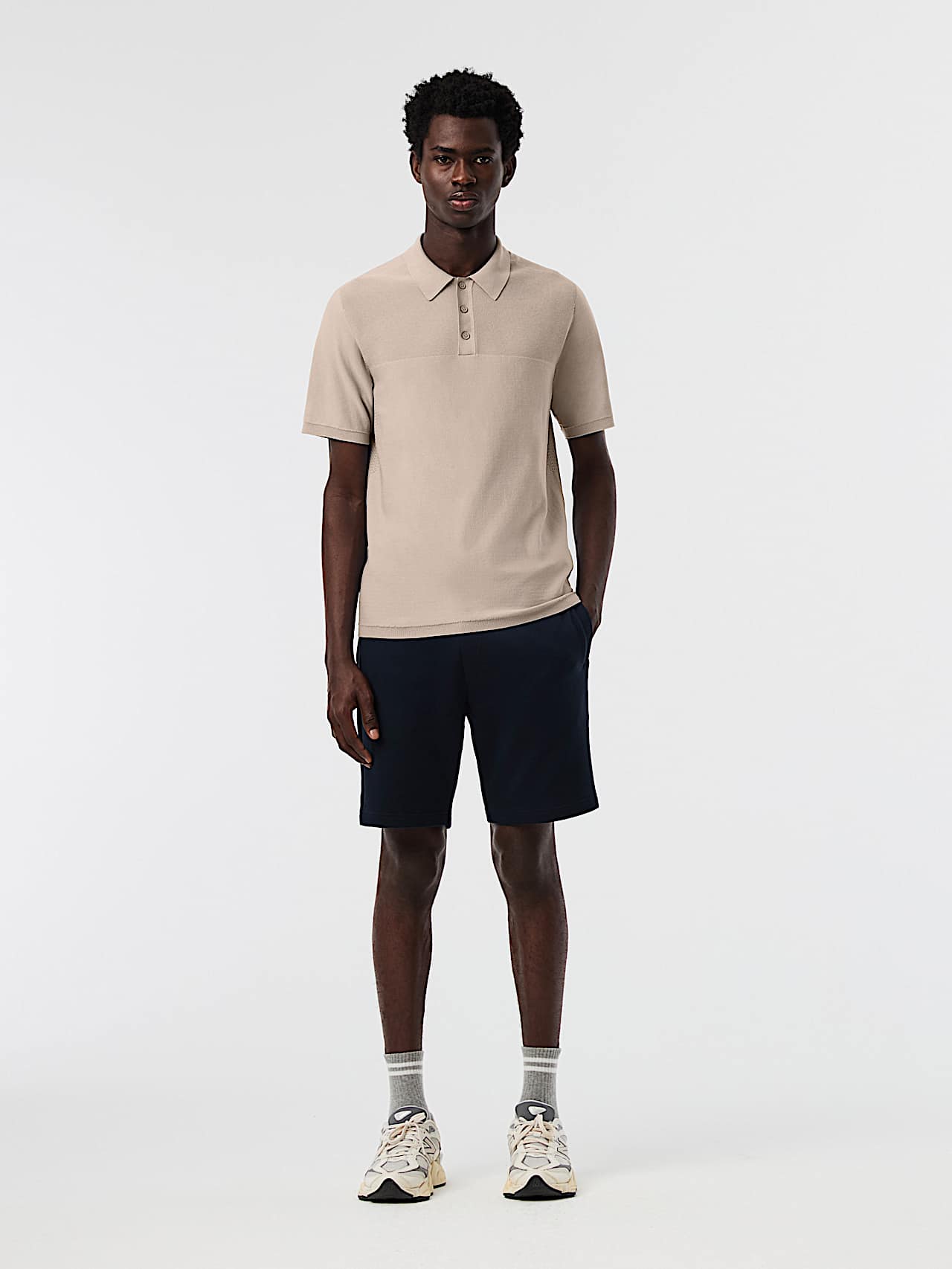 AlphaTauri | FENZI V2.Y10.01 | Polo de punto técnico en 3D in Dune for Hombre