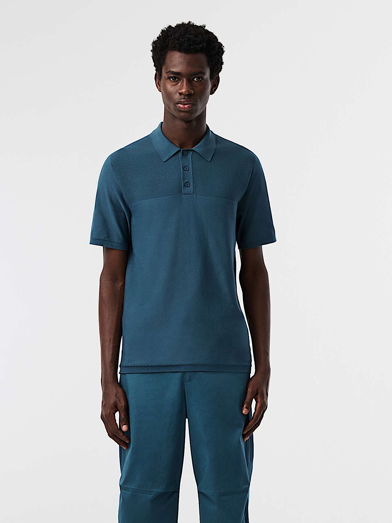 AlphaTauri | FENZI V2.Y10.01 | Polo en maille performance 3D in Teal for Homme