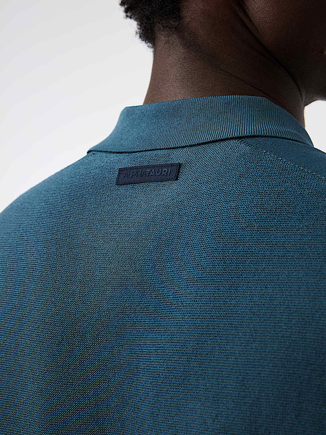 AlphaTauri | FENZI V2.Y10.01 | 3D Performance Knit Polo Shirt in Teal for Men