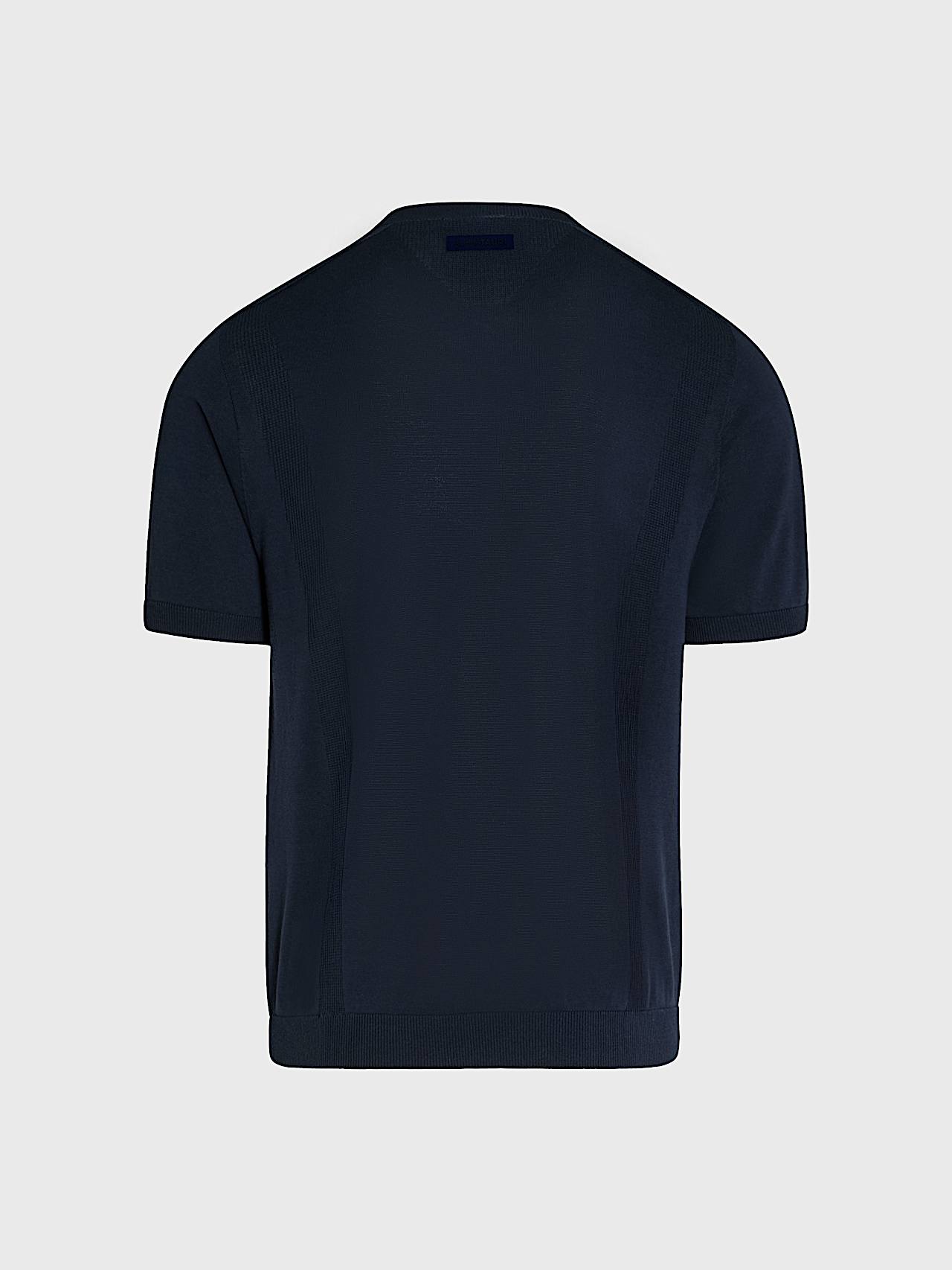 AlphaTauri | FINO V1.Y10.01 | Cotton-Linen-Blend 3D Knit T-Shirt in Dark Navy for Men