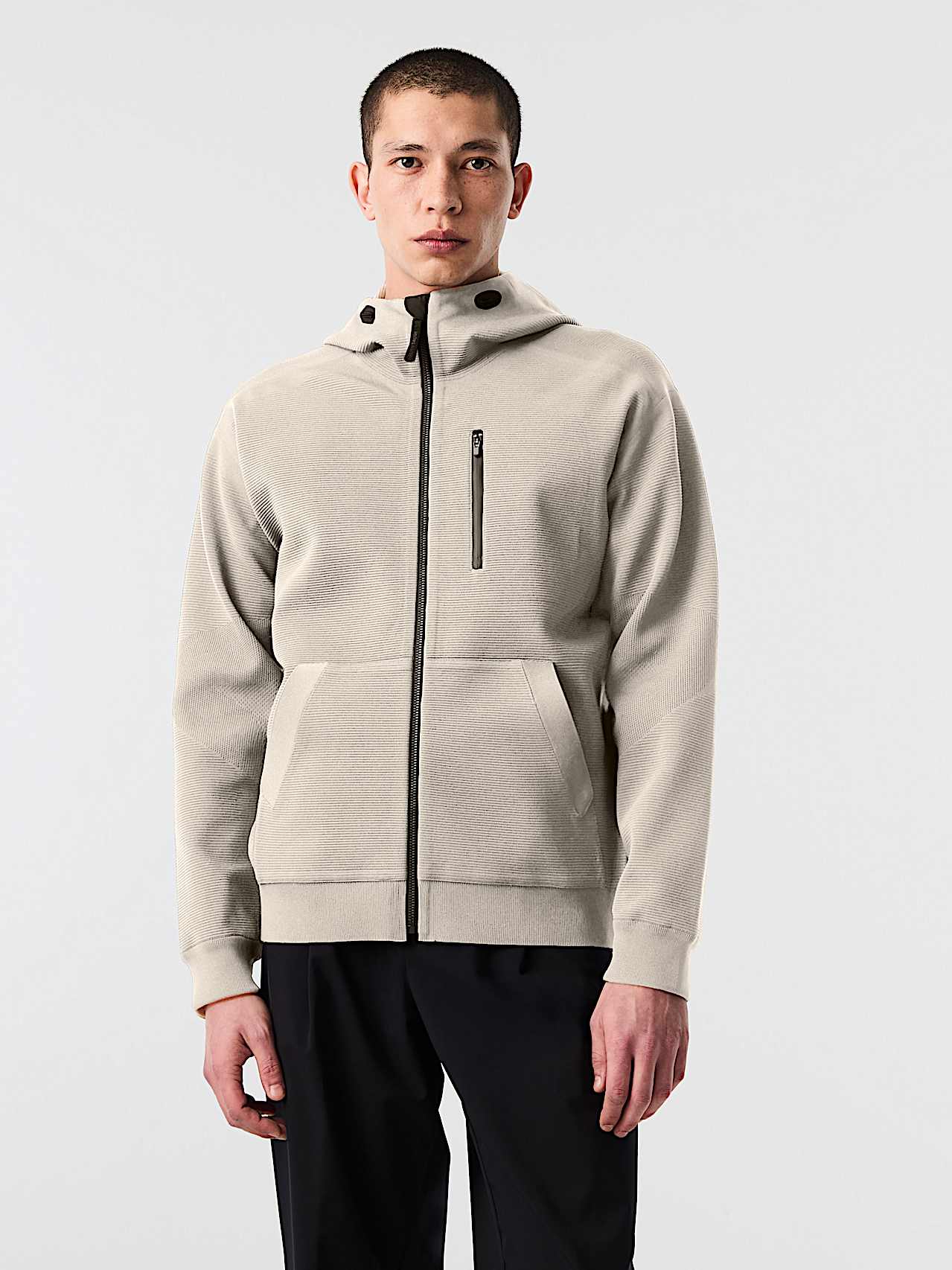 AlphaTauri | FONN V1.Y10.01 | Strickjacke mit Kapuze in Stone für Herren