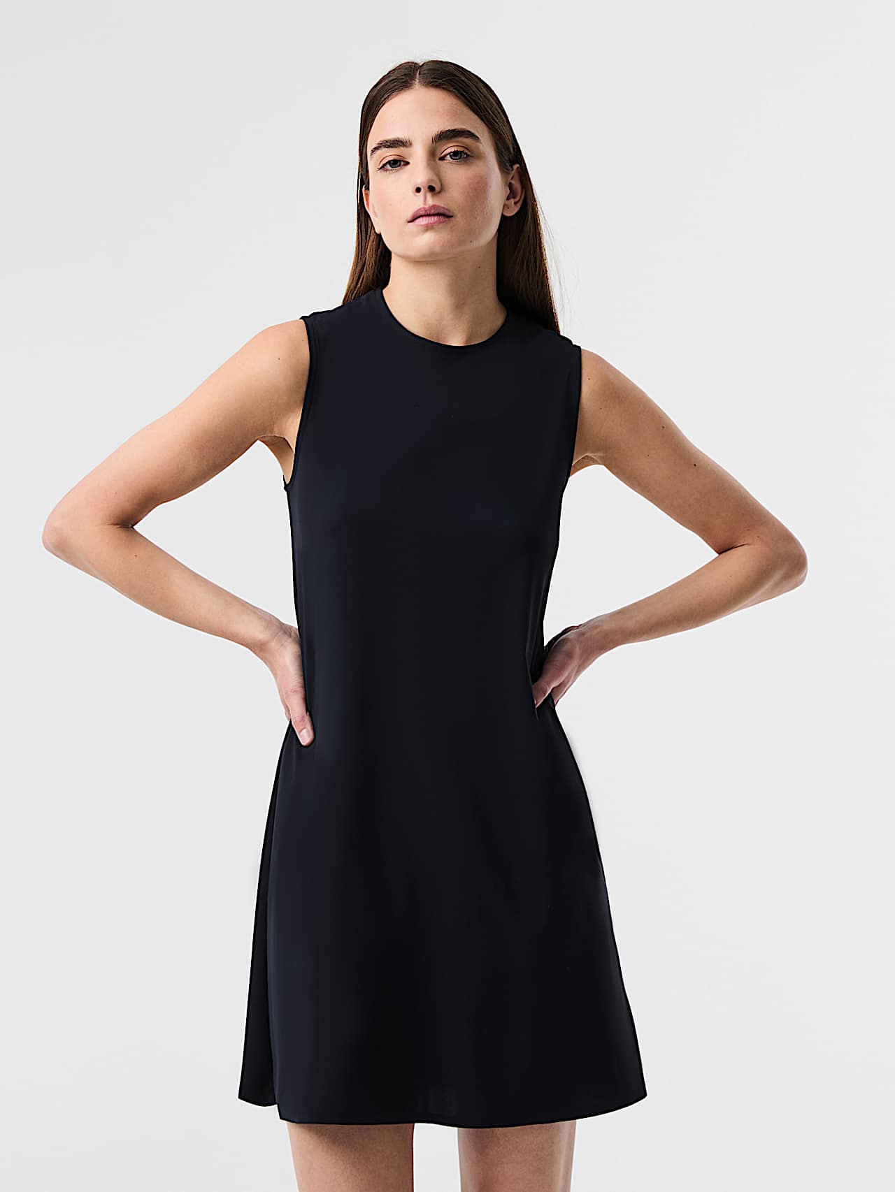 Women's Power Stretch Jersey Mini Dress with Cut Out Detail on the Back JULE V1.Y10.01 Dark Navy - AlphaTauri Women's Power Stretch Jersey Mini Dress with Cut Out Detail on the Back JULE V1.Y10.01 Dark Navy - AlphaTauri