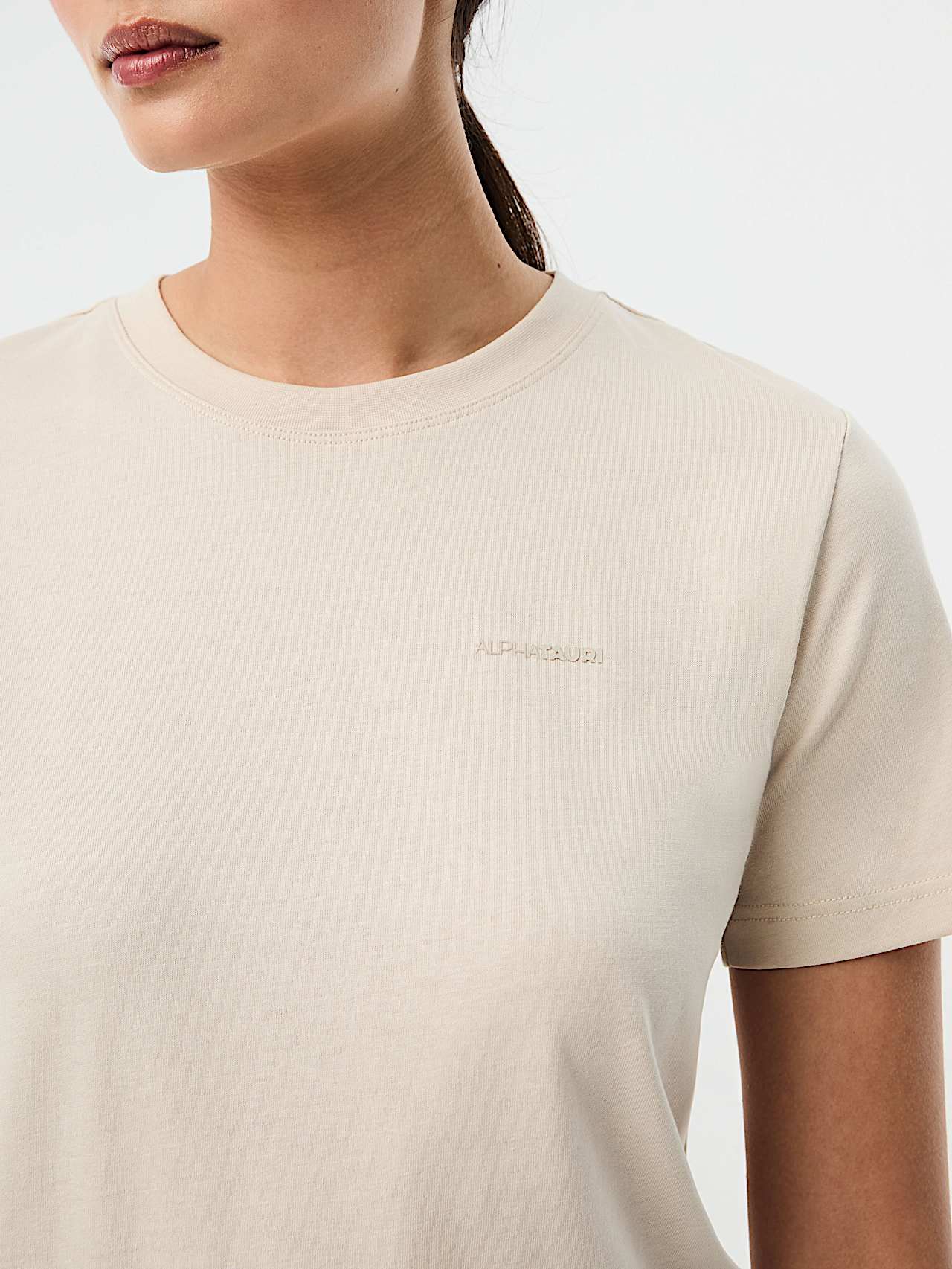 AlphaTauri | JERU V5.Y10.01 | T-shirt en coton biologique in Stone for Femme
