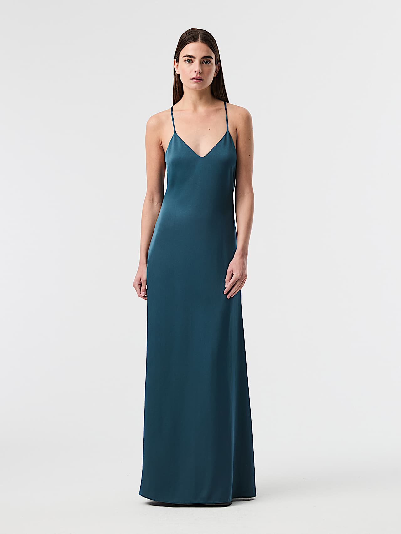 AlphaTauri | WAVI V1.Y10.01 | Maxivestido elegante con abertura en la espalda in Teal for Mujer