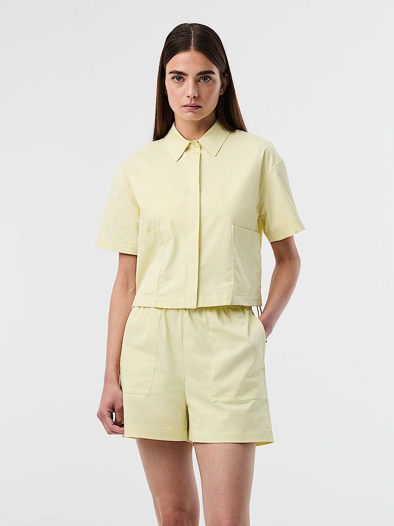 AlphaTauri | WANNA V1.Y10.01 | Camicetta a maniche corte in cotone biologico in Lime Light for Donna