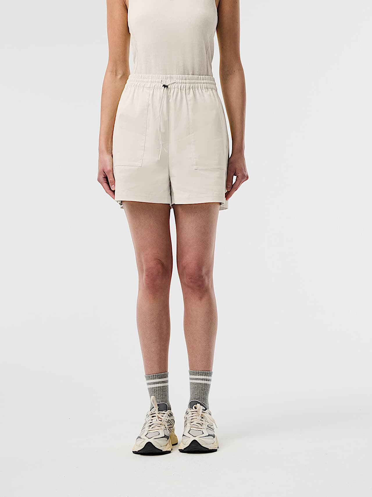 AlphaTauri | PERA V1.Y10.01 | Pantaloncini in cotone biologico in Stone for Donna