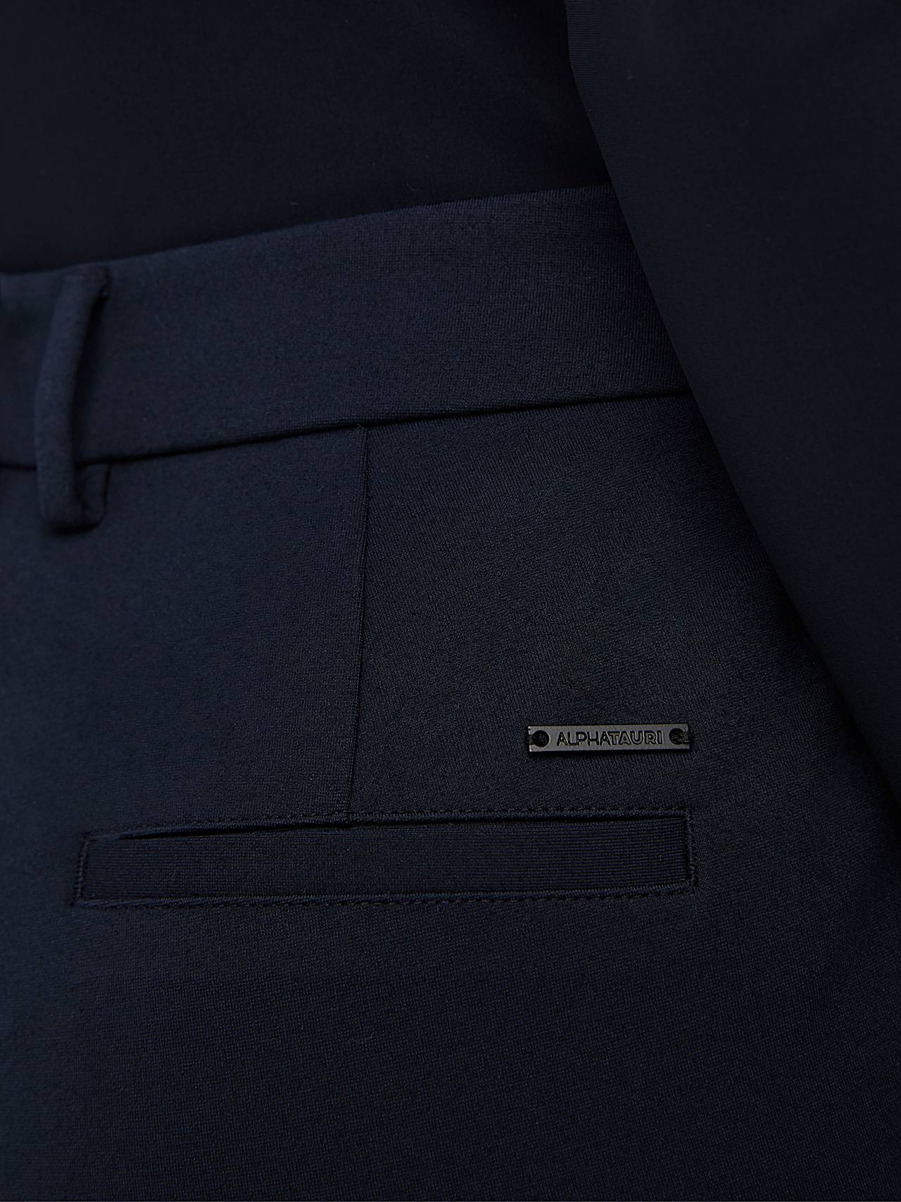 AlphaTauri | PAZA V1.Y10.01 | Elegant Flared Suit Trousers with 4-Way-Stretch in Dark Navy for Women