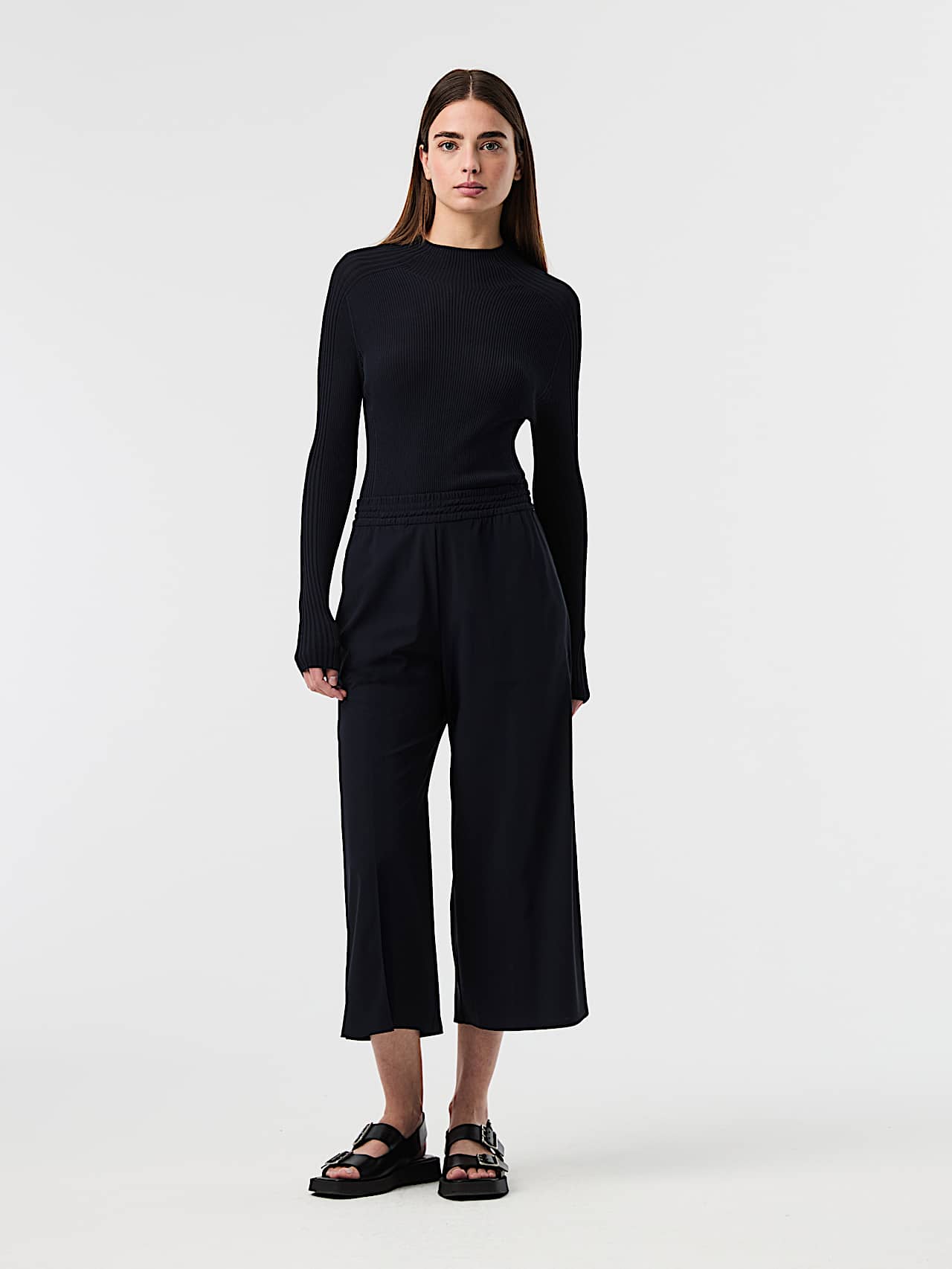 AlphaTauri | PEURAL V2.Y10.01 | Power Stretch Jersey Culotte in Dark Navy for Women