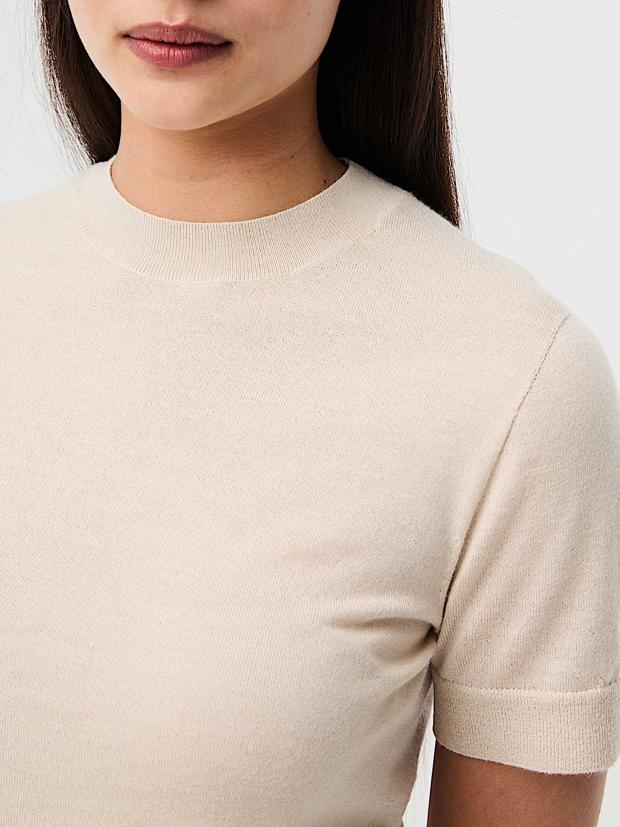AlphaTauri | FIBE V1.Y10.01 | T-Shirt aus 3D-Strick in Stone für Damen