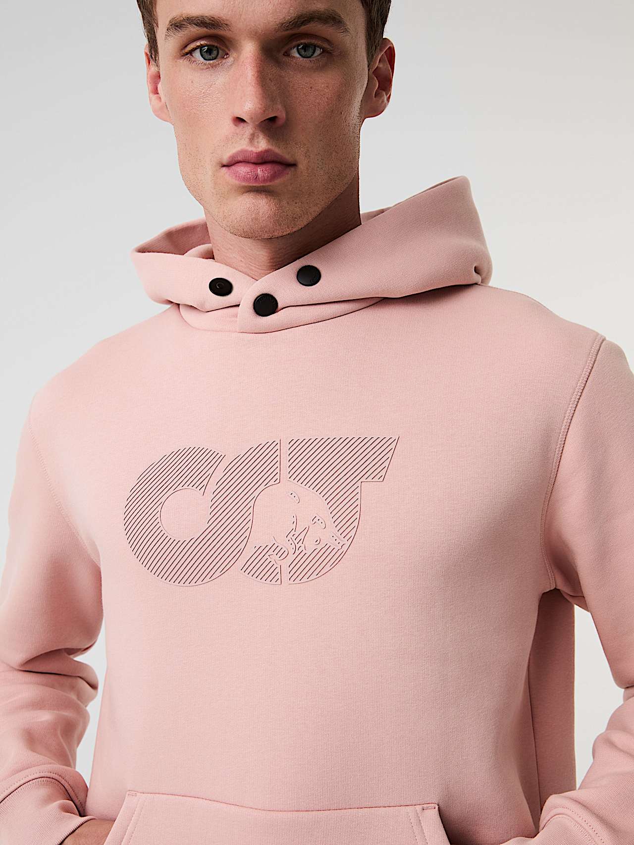 AlphaTauri | SHERO V2.Y8.02 | Sweat-shirt à capuche avec logo signature in Misty Pink for Homme