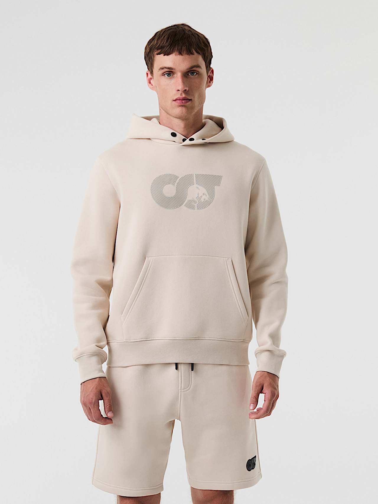 AlphaTauri | SHERO V2.Y8.02 | Sudadera con capucha y logotipo de la marca in Stone for Hombre