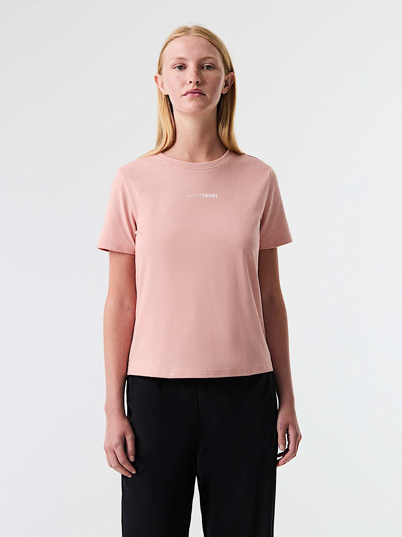 AlphaTauri | JERU V4.Y8.02 | Signature Logo Cotton T-Shirt in Misty Pink for Women