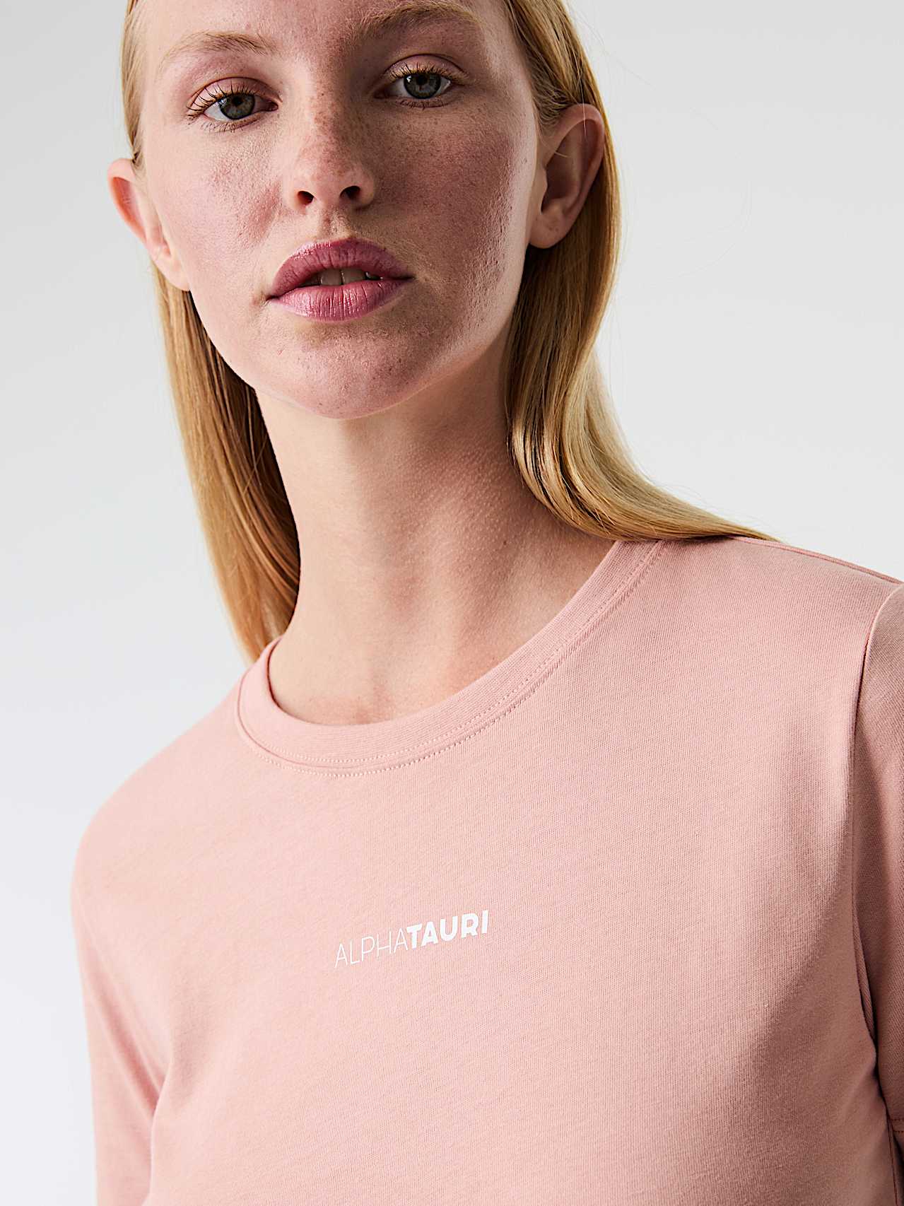 AlphaTauri | JERU V4.Y8.02 | Signature Logo Cotton T-Shirt in Misty Pink for Women