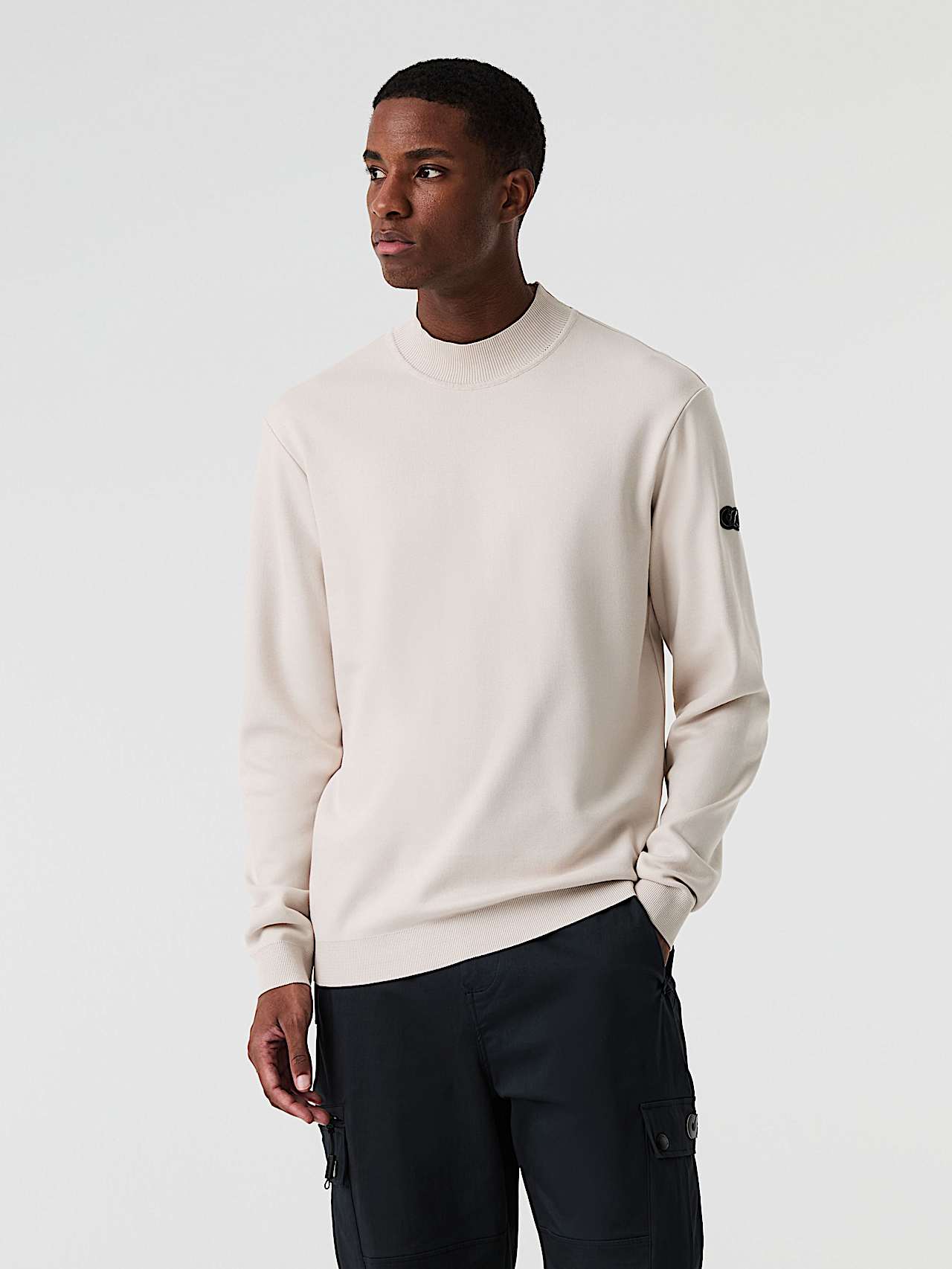 AlphaTauri | SAAMI V1.Y9.01 | Sudadera de algodón Interlock in Stone for Hombre AlphaTauri | SAAMI V1.Y9.01 | Sudadera de algodón Interlock in Stone for Hombre