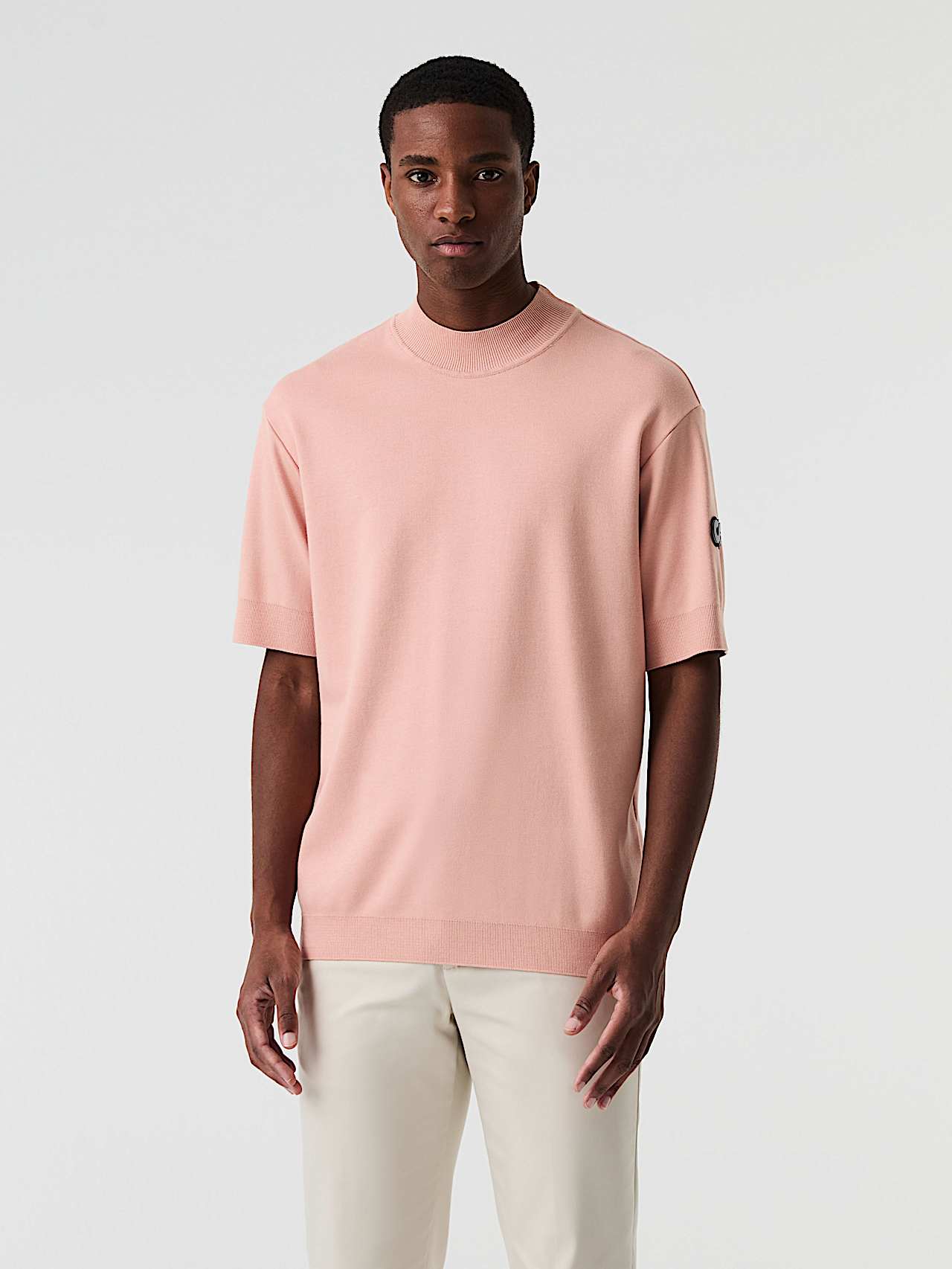 AlphaTauri | SAAMO V1.Y9.01 | Interlock-Cotton T-Shirt in Misty Pink for Men AlphaTauri | SAAMO V1.Y9.01 | Interlock-Cotton T-Shirt in Misty Pink for Men