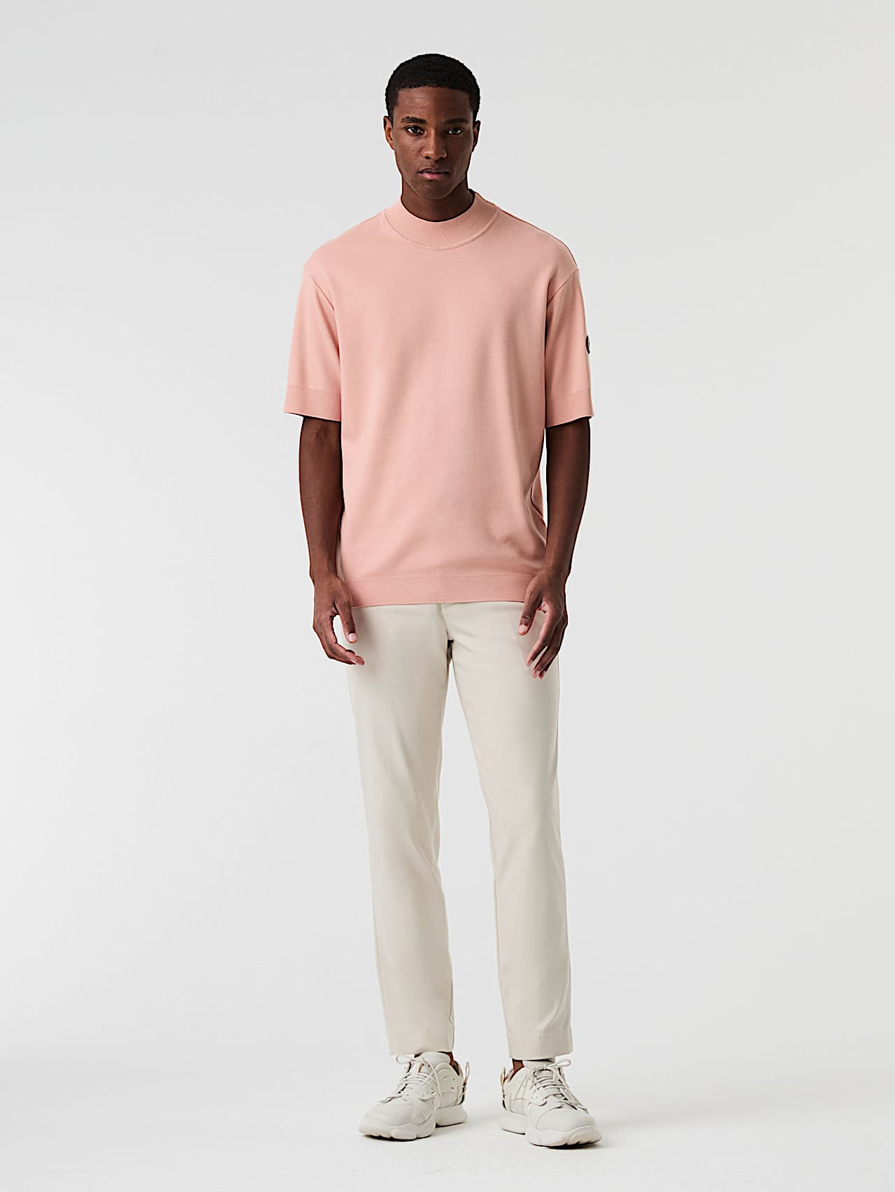 AlphaTauri | SAAMO V1.Y9.01 | Interlock-Cotton T-Shirt in Misty Pink for Men AlphaTauri | SAAMO V1.Y9.01 | Interlock-Cotton T-Shirt in Misty Pink for Men
