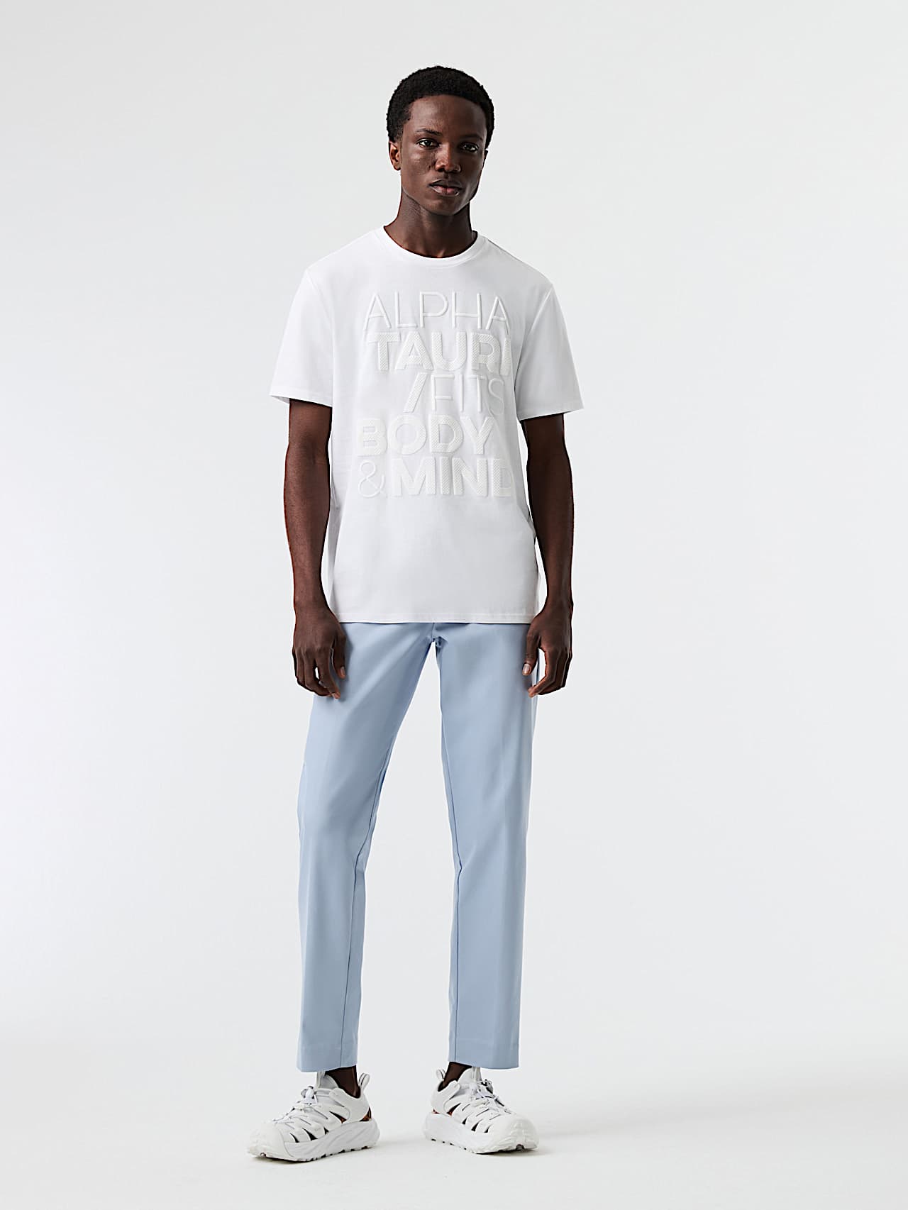 AlphaTauri | JUMMI V1.Y9.01 | Camiseta de algodón orgánico con logotipo in Blanco for Hombre AlphaTauri | JUMMI V1.Y9.01 | Camiseta de algodón orgánico con logotipo in Blanco for Hombre