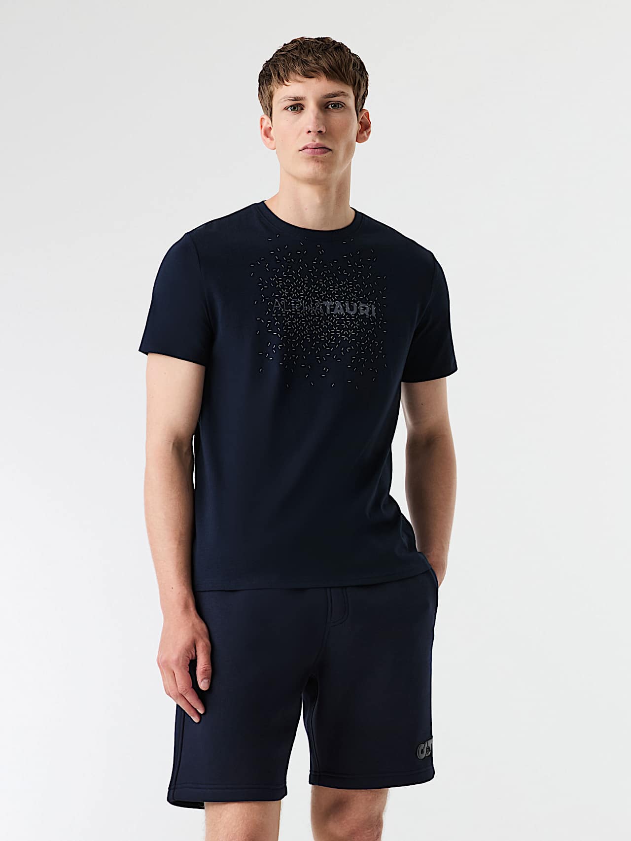 AlphaTauri | JUMMO V1.Y9.01 | Camiseta con logotipo reflectante in Azul Marino for Hombre