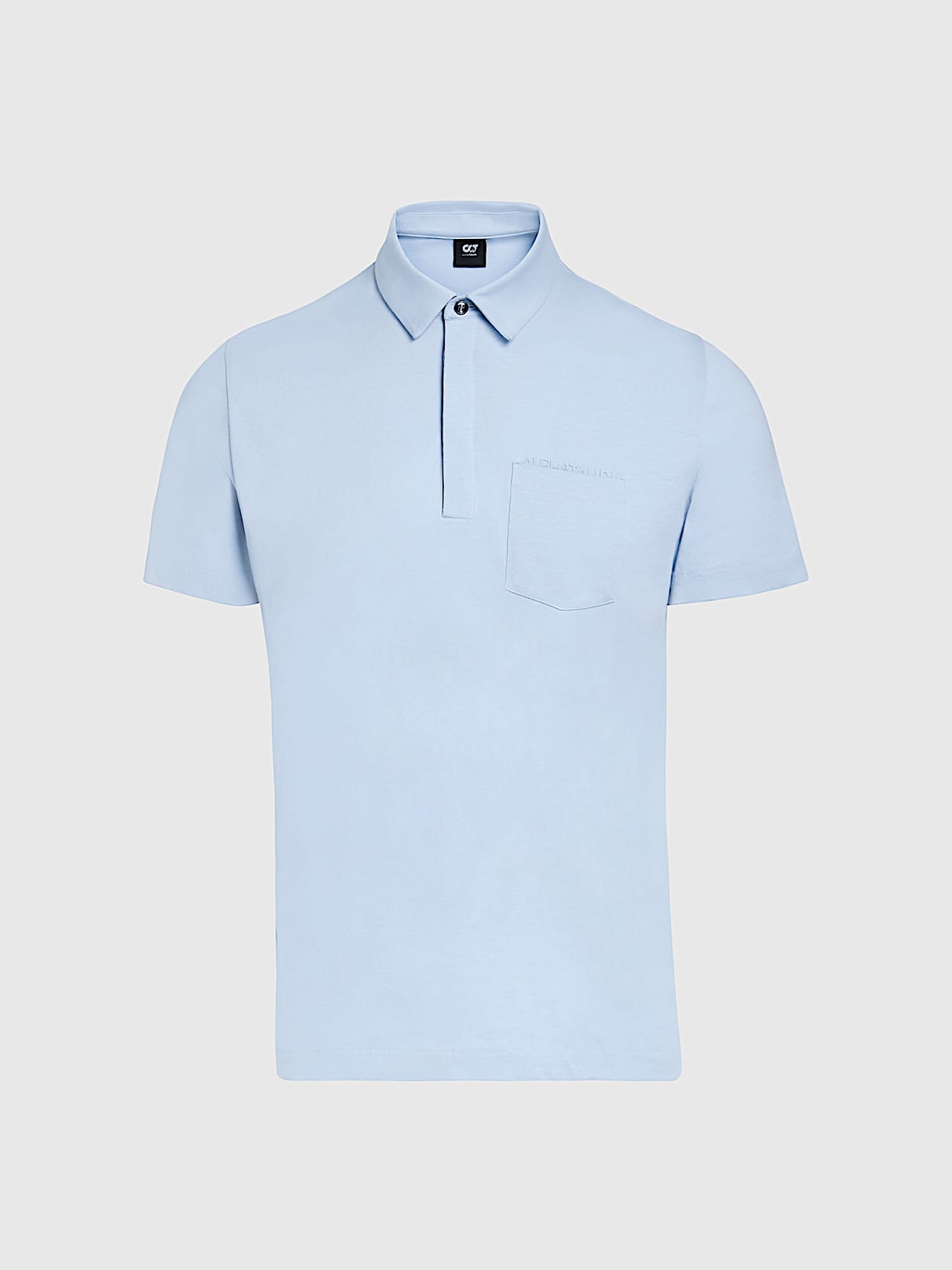 AlphaTauri | JOMAR V1.Y9.01 | Poloshirt aus Supima-Qualitätsbaumwolle in Fog Blue für Herren AlphaTauri | JOMAR V1.Y9.01 | Poloshirt aus Supima-Qualitätsbaumwolle in Fog Blue für Herren