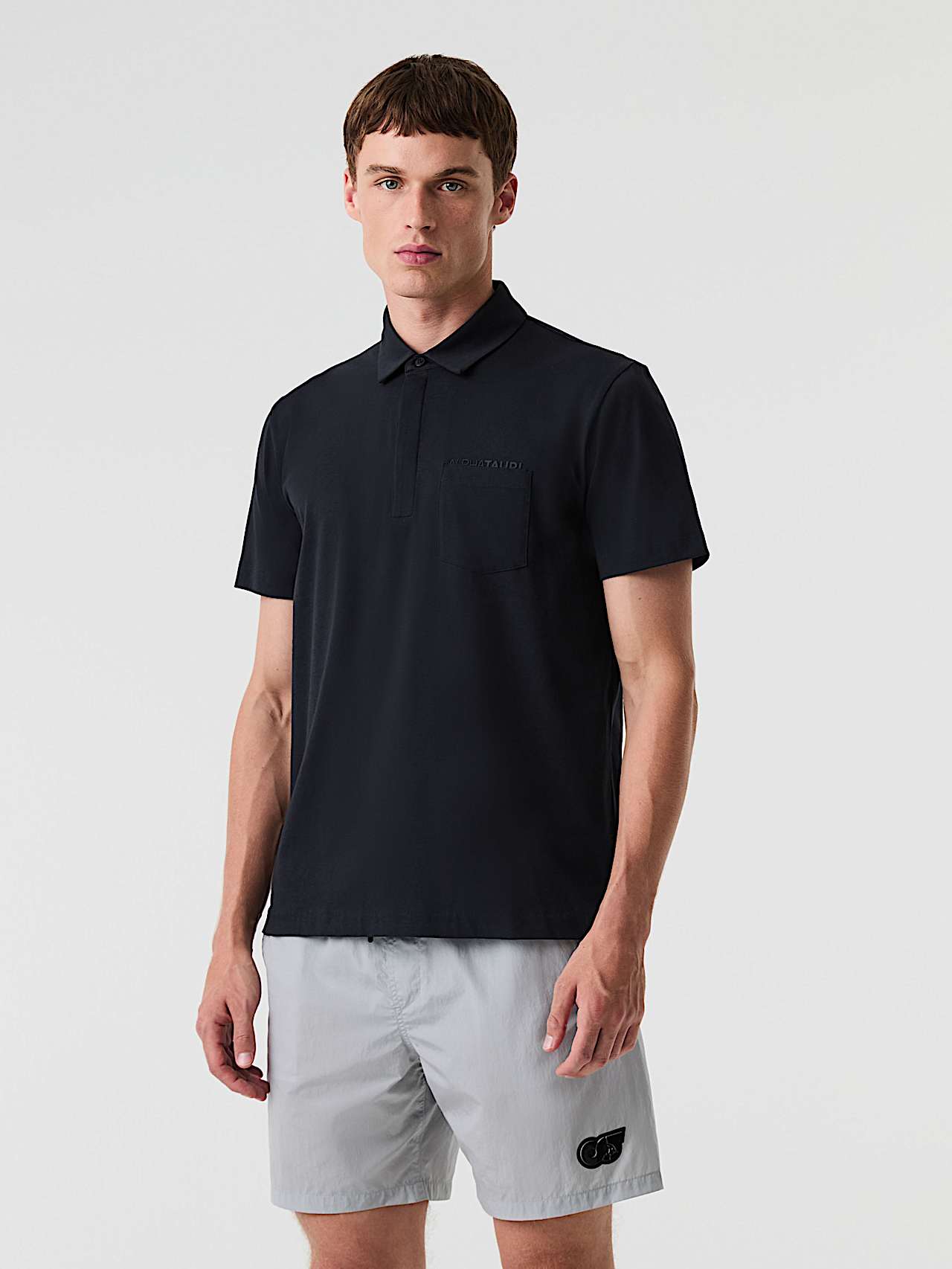 AlphaTauri | JOMAR V1.Y9.01 | Polo en coton Supima in Noir for Homme AlphaTauri | JOMAR V1.Y9.01 | Polo en coton Supima in Noir for Homme