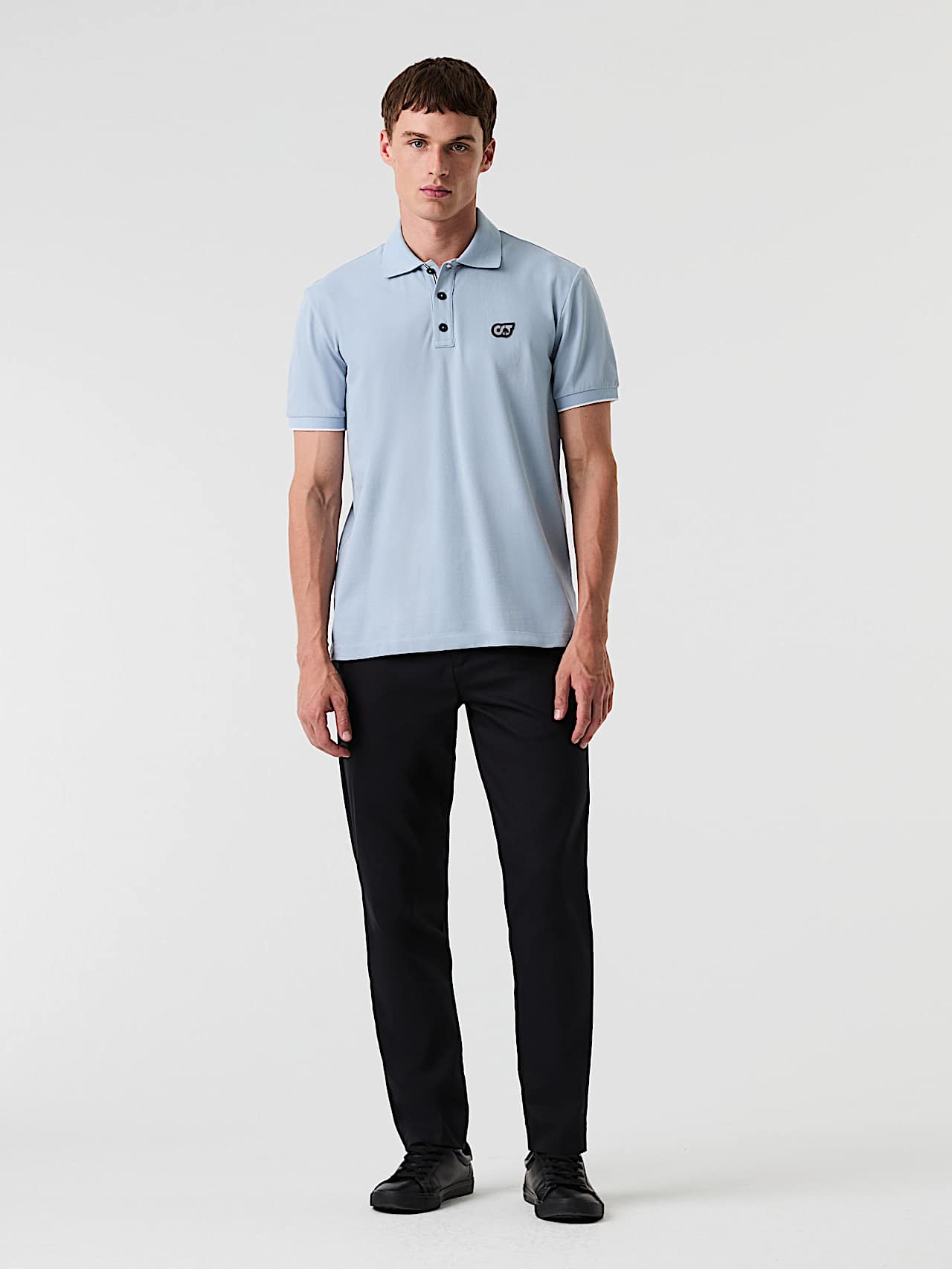 AlphaTauri | JUNX V2.Y9.01 | Piqué-Poloshirt in Fog Blue für Herren AlphaTauri | JUNX V2.Y9.01 | Piqué-Poloshirt in Fog Blue für Herren