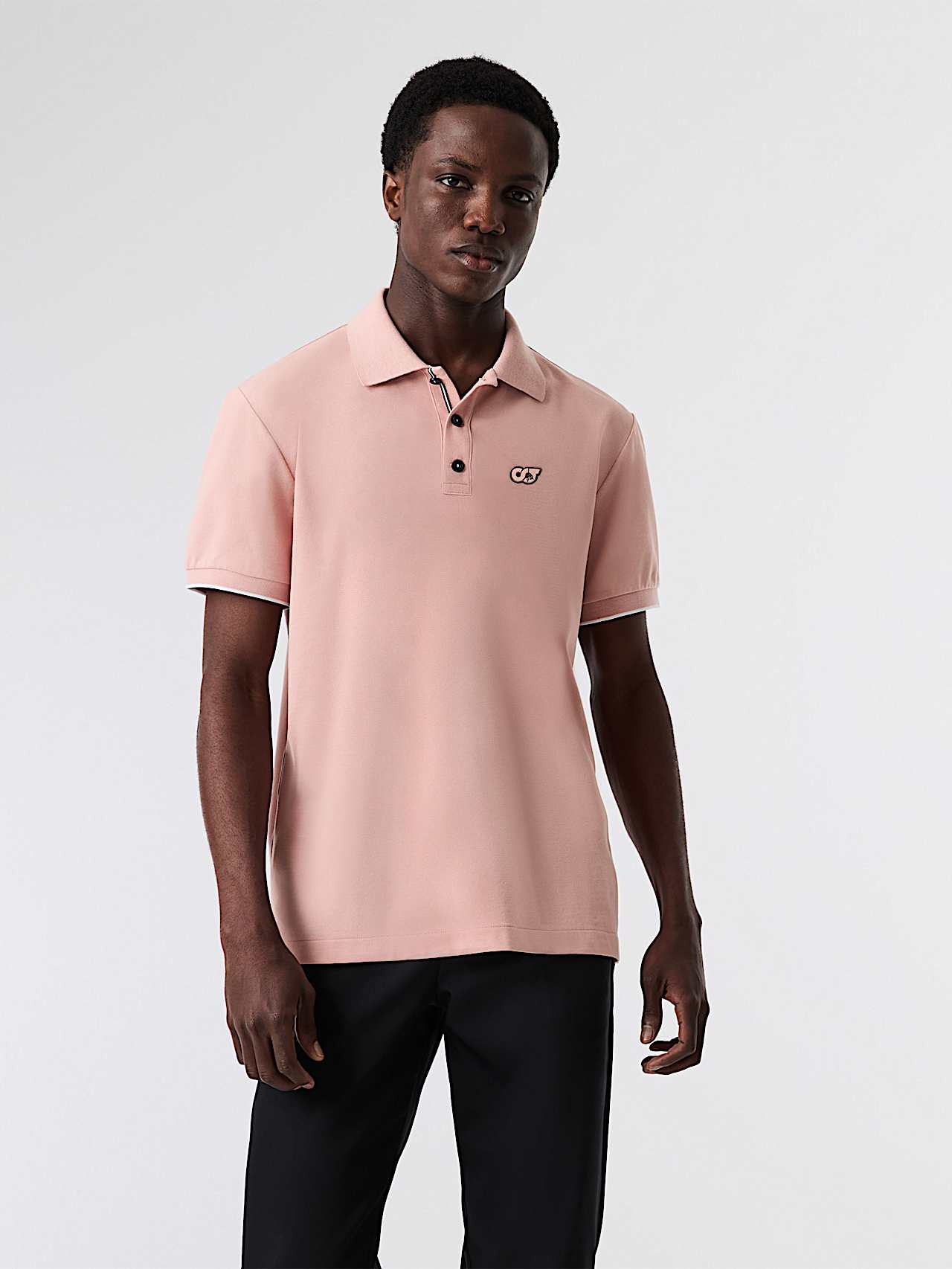 AlphaTauri | JUNX V2.Y9.01 | Piqué Polo-Shirt in Pink Mist for Men AlphaTauri | JUNX V2.Y9.01 | Piqué Polo-Shirt in Pink Mist for Men
