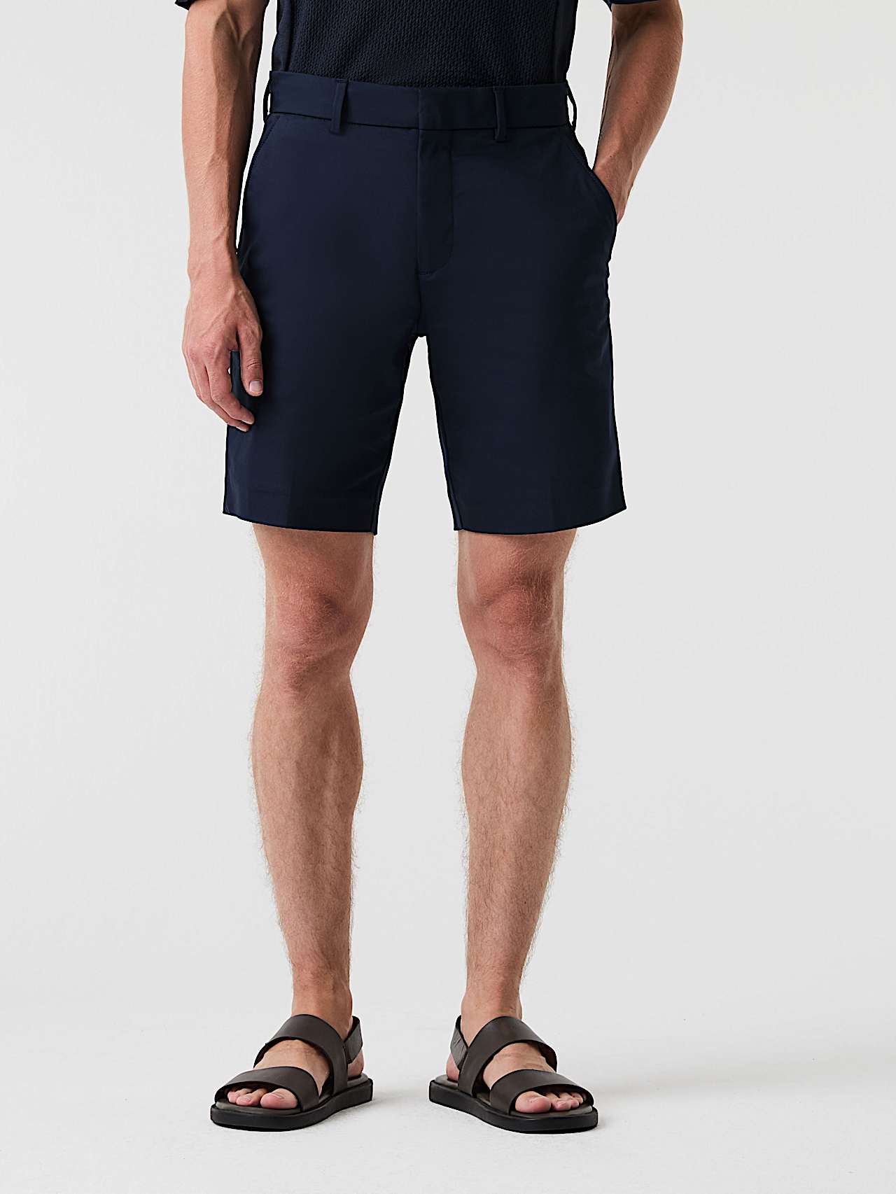 AlphaTauri | PELSH V1.Y9.01 | Stretch Cotton Shorts in Navy for Men