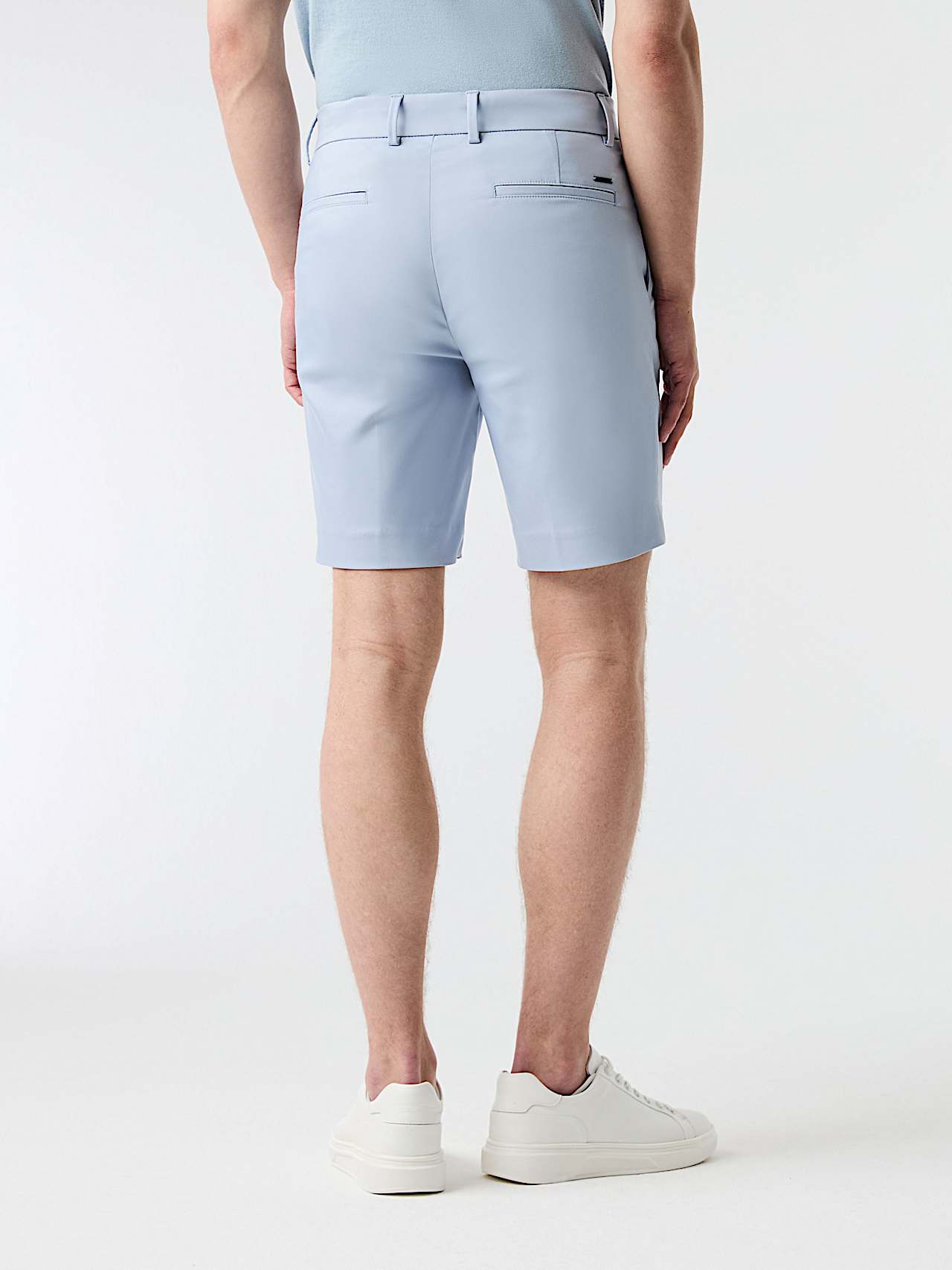 AlphaTauri | PELSH V1.Y9.01 | Stretch Cotton Shorts in Fog Blue for Men