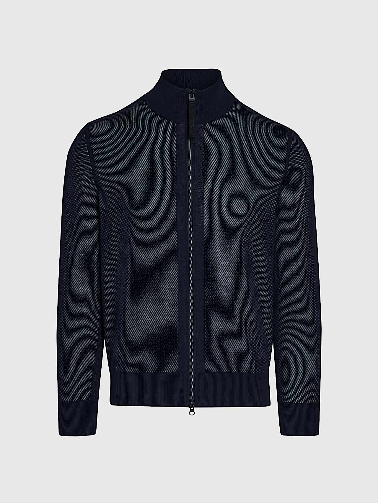 AlphaTauri | FAWAN V1.Y9.01 | Strickjacke aus Baumwolle und Lyocell in Navy für Herren AlphaTauri | FAWAN V1.Y9.01 | Strickjacke aus Baumwolle und Lyocell in Navy für Herren