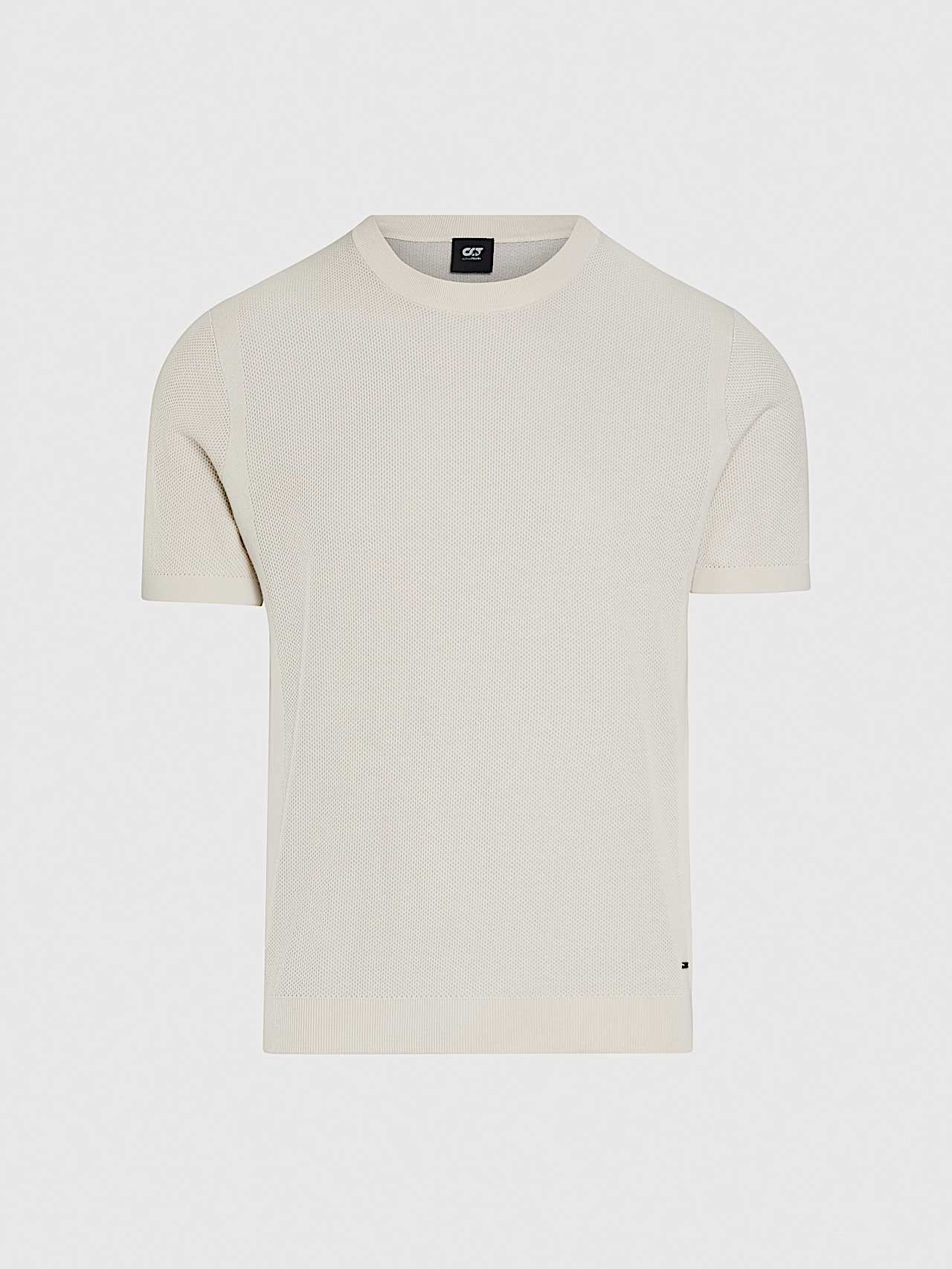 AlphaTauri | FAWEN V1.Y9.01 | Camiseta de punto de algodón y liocel in Stone for Hombre AlphaTauri | FAWEN V1.Y9.01 | Camiseta de punto de algodón y liocel in Stone for Hombre