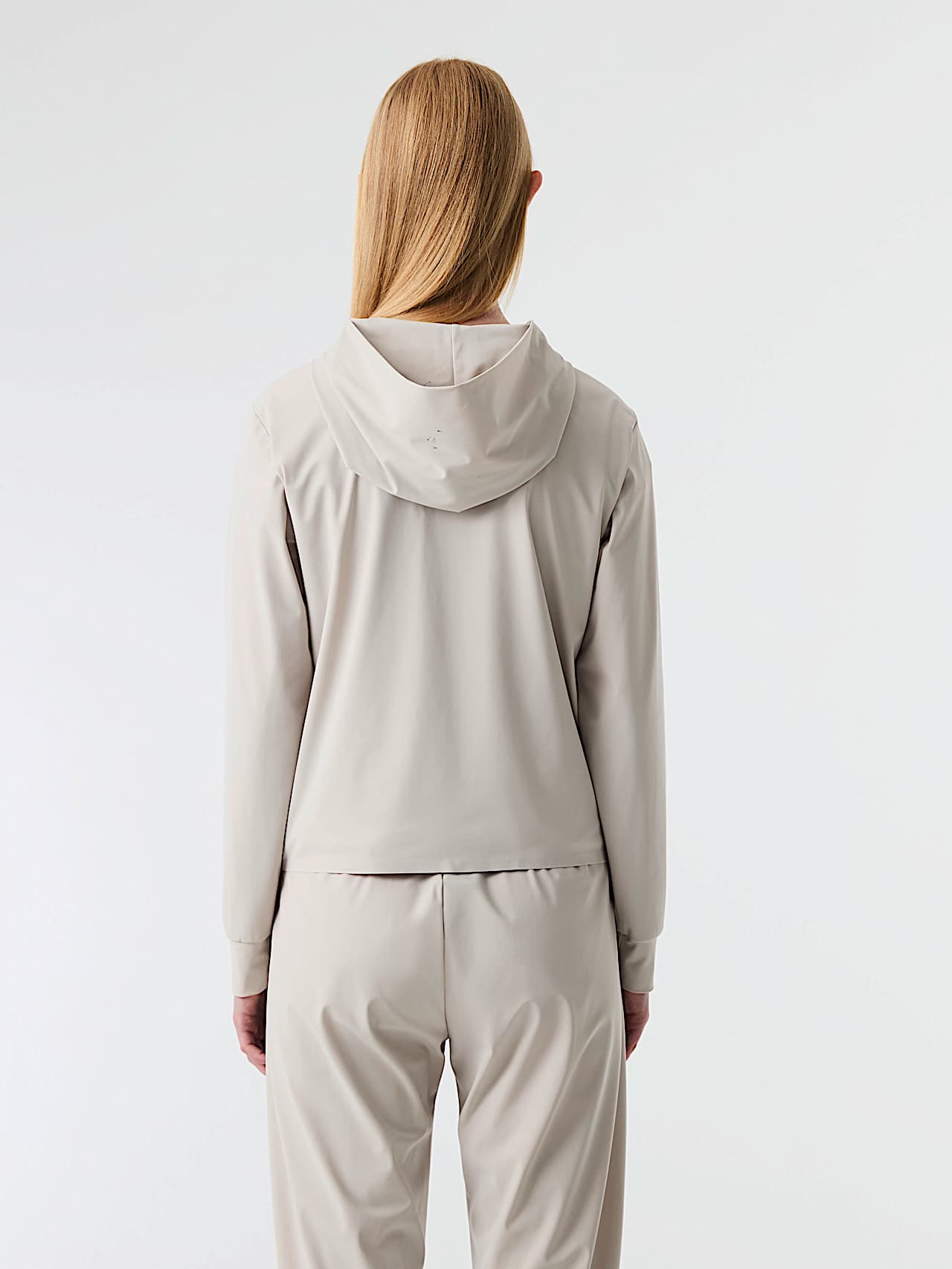 AlphaTauri | JEUPA V1.Y9.01 | Power Stretch Jersey Hooded Jacket in Stone for Women