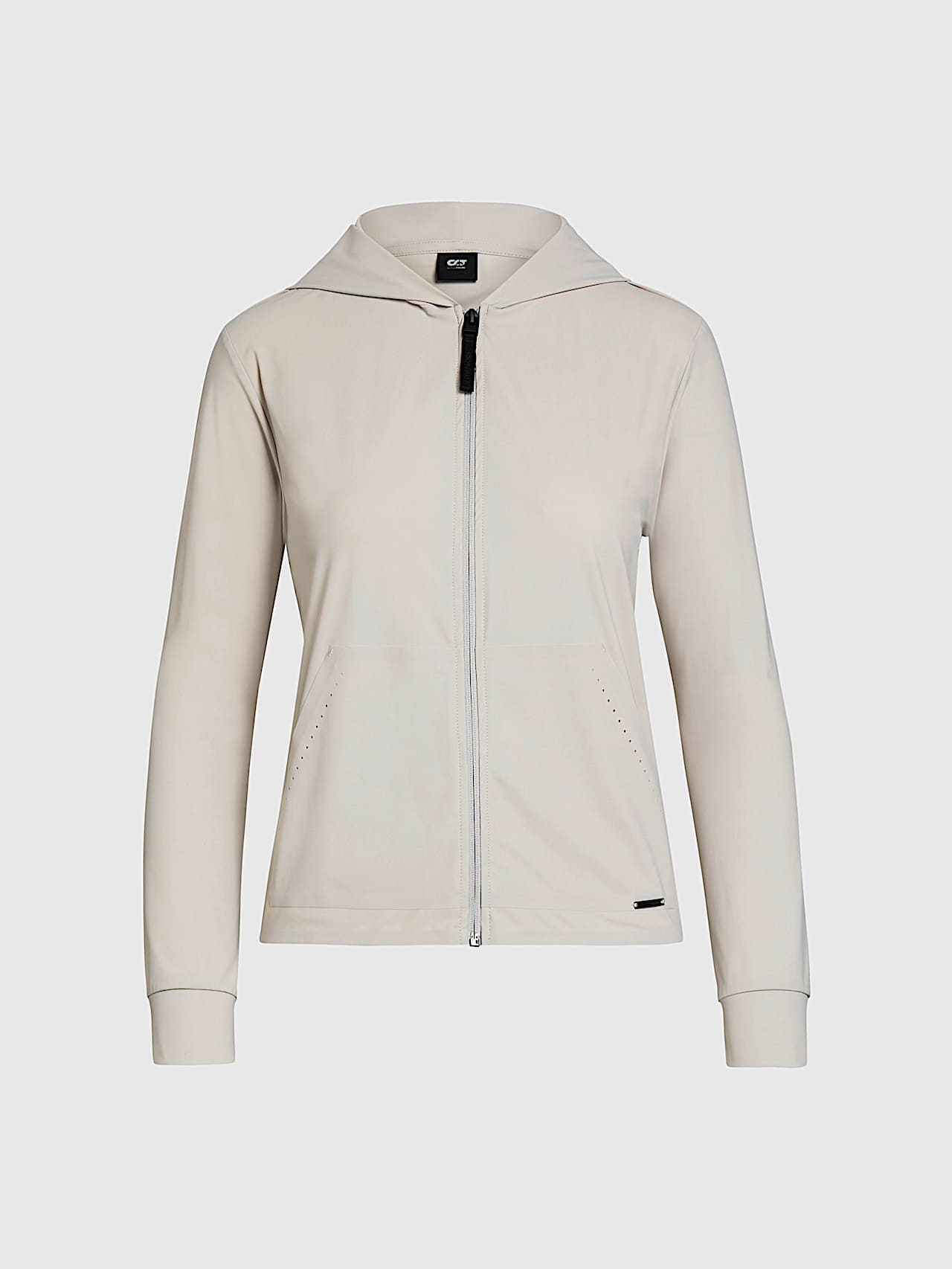 AlphaTauri | JEUPA V1.Y9.01 | Power Stretch Jersey Hooded Jacket in Stone for Women