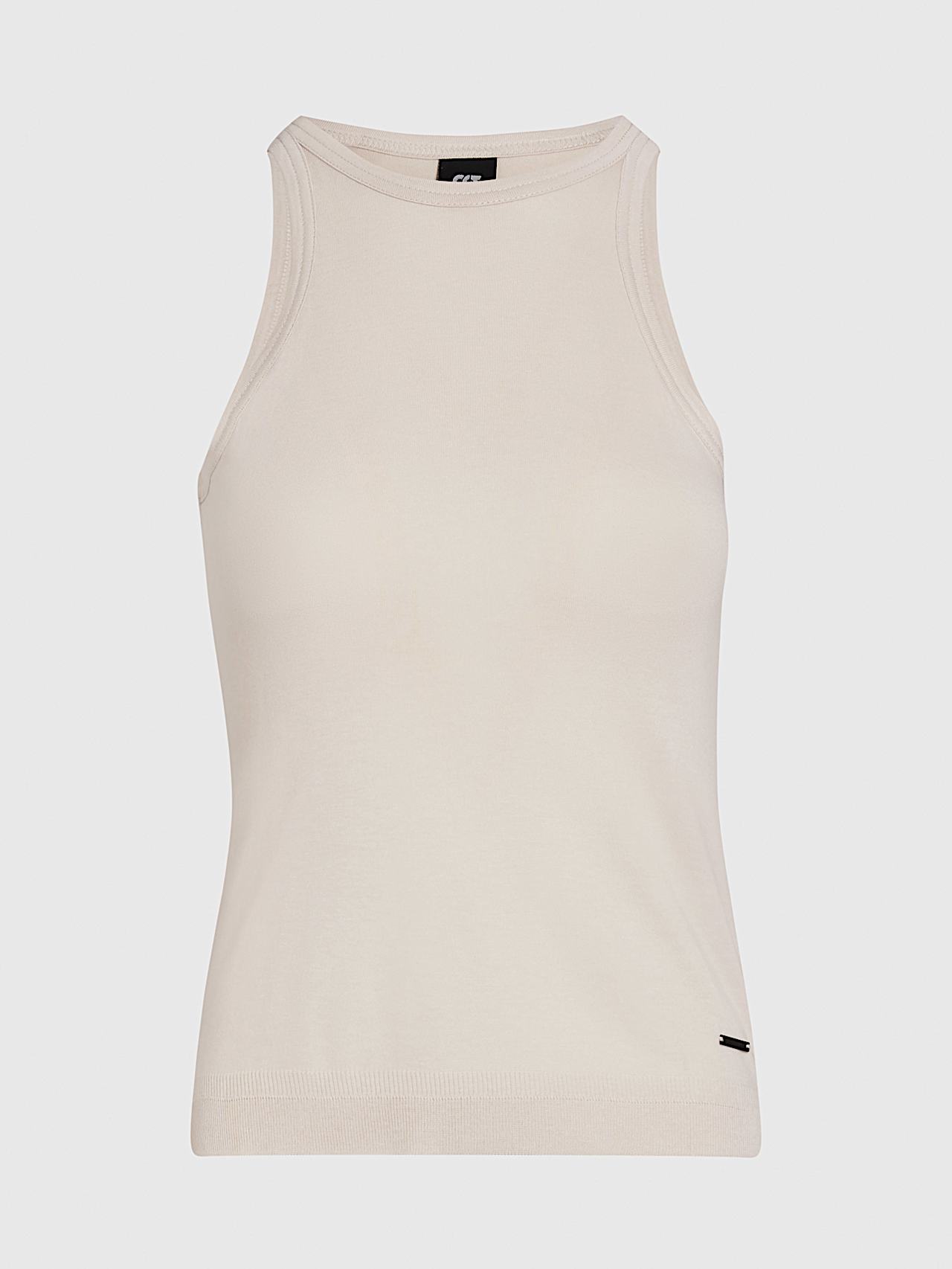 AlphaTauri | JOPAL V1.Y9.01 | Camiseta de tirantes con espalda nadadora in Stone for Mujer AlphaTauri | JOPAL V1.Y9.01 | Camiseta de tirantes con espalda nadadora in Stone for Mujer