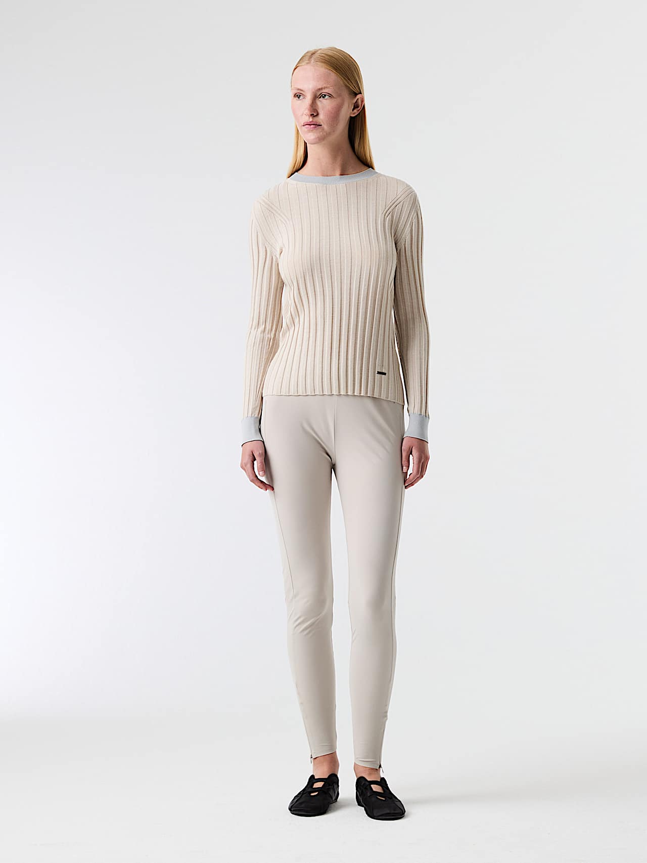 AlphaTauri | FONELO V1.Y9.01 | Sweat-shirt en maille 3D de cachemire et Coolmax® sans couture in Stone for Femme