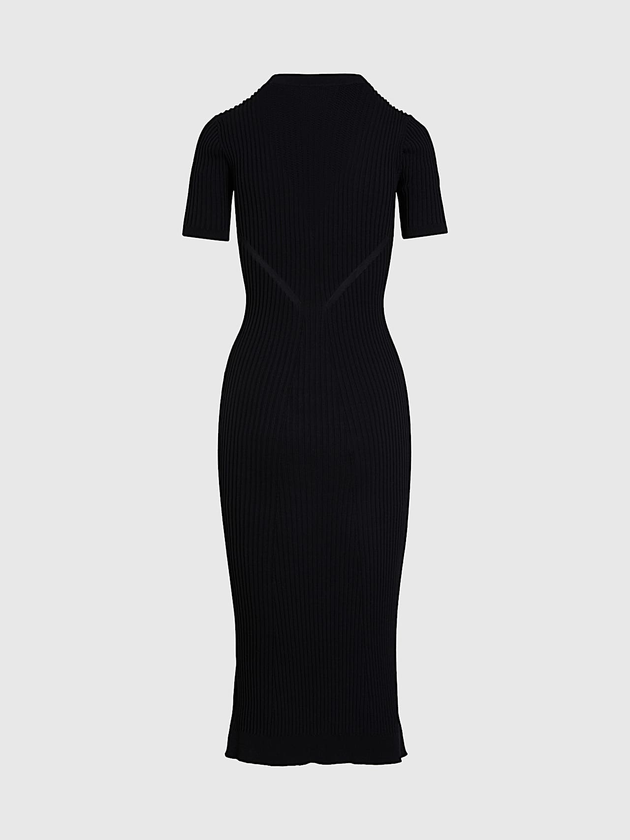 AlphaTauri | FANYO V1.Y9.01 | Nahtloses 3D-Strickkleid aus Leinen-Baumwolle in Schwarz für Damen AlphaTauri | FANYO V1.Y9.01 | Nahtloses 3D-Strickkleid aus Leinen-Baumwolle in Schwarz für Damen