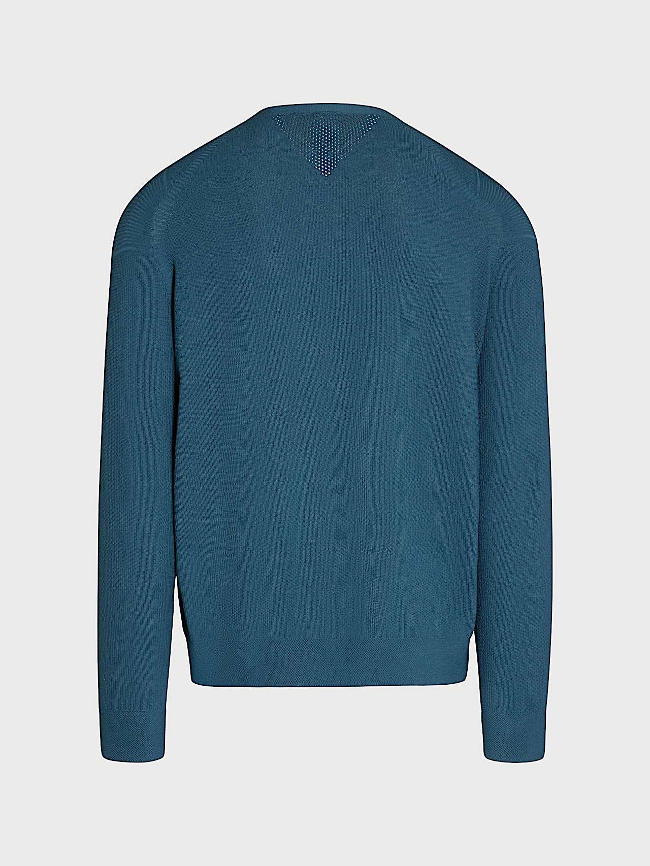 AlphaTauri | FOSOP V4.Y8.02 | Seamless 3D Performance Knit Crewneck Sweater in Teal for Men