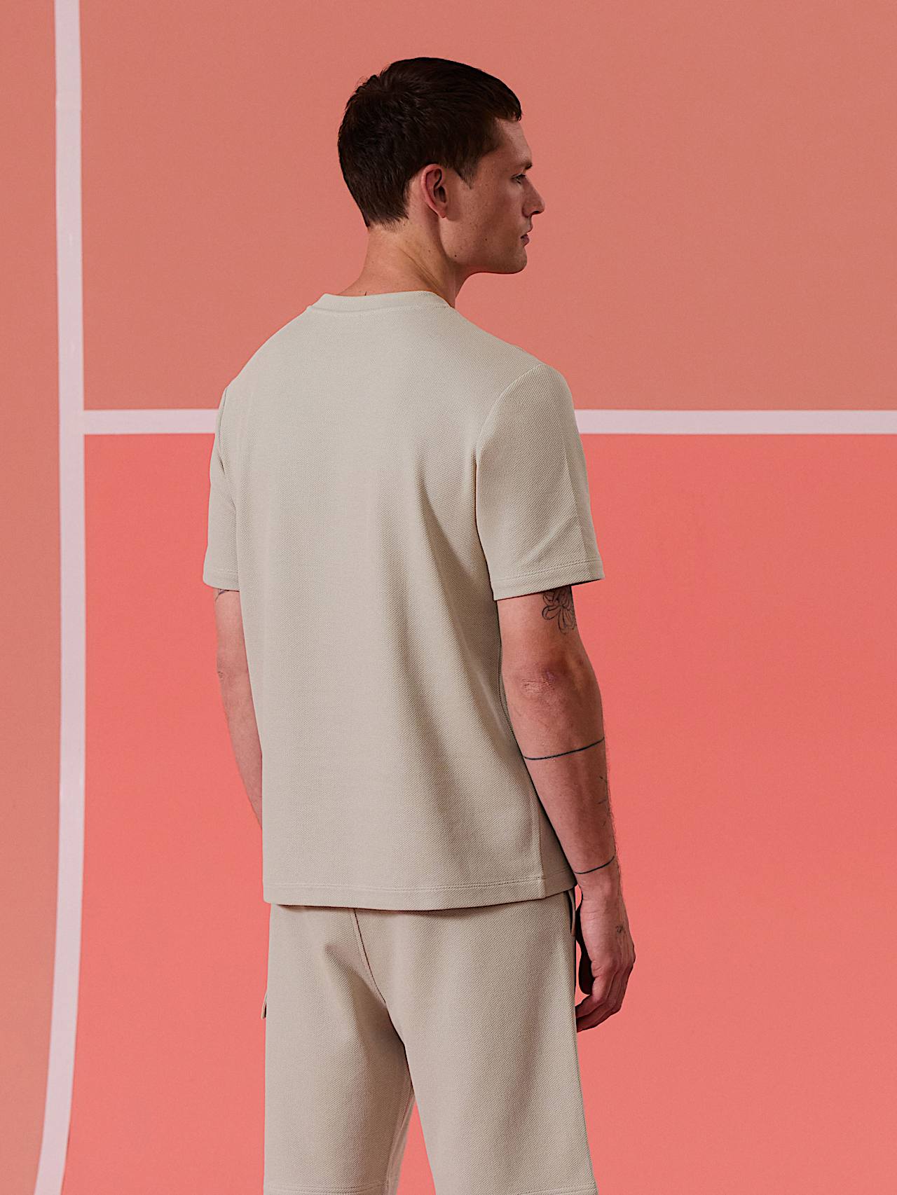 AlphaTauri | SIZZLE V1.Y10.01 | Heavyweight Organic Cotton T-Shirt in Dune for Men