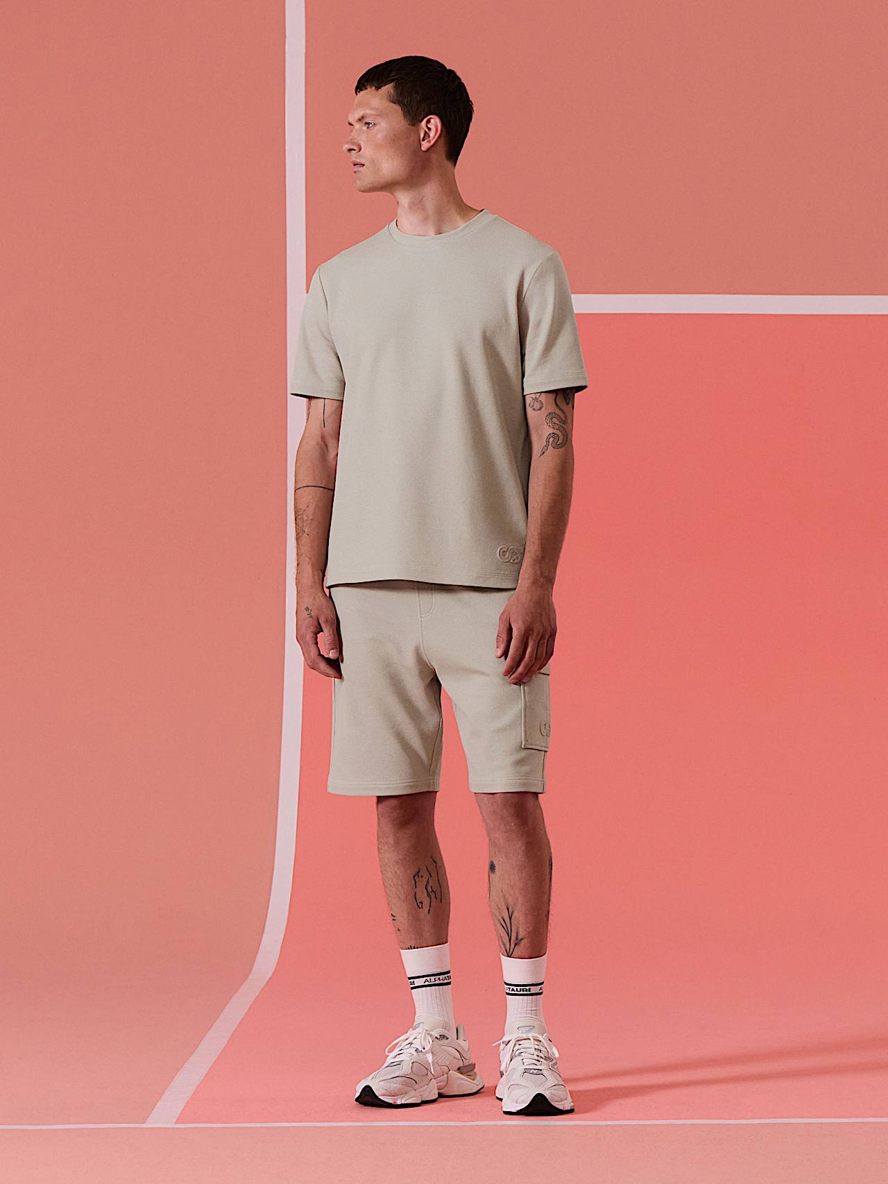 AlphaTauri | SIZZLE V1.Y10.01 | Heavyweight Organic Cotton T-Shirt in Dune for Men