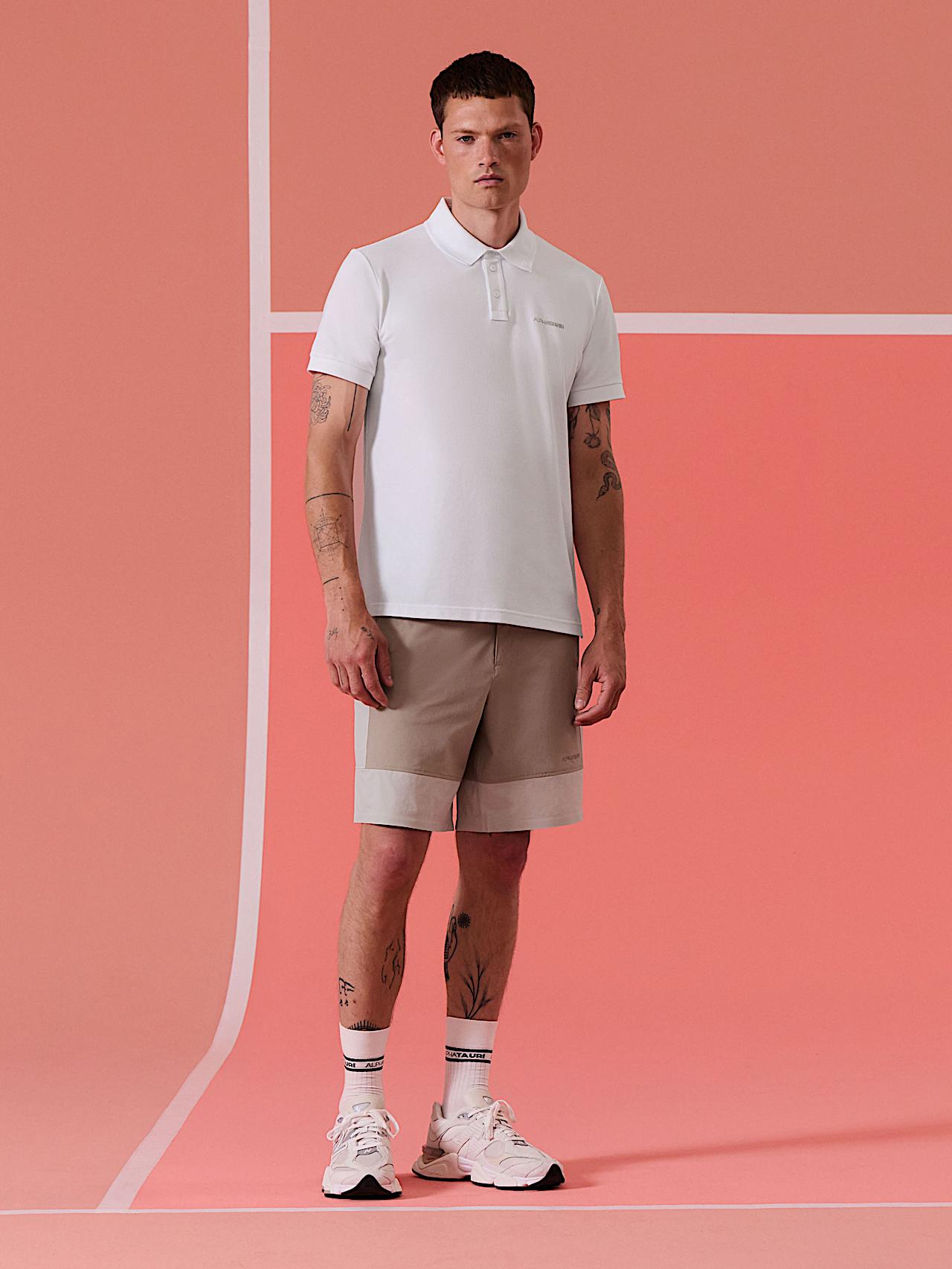 AlphaTauri | JESH V1.Y10.01 | Polo de piqué en mezcla de algodón in White for Hombre AlphaTauri | JESH V1.Y10.01 | Polo de piqué en mezcla de algodón in White for Hombre