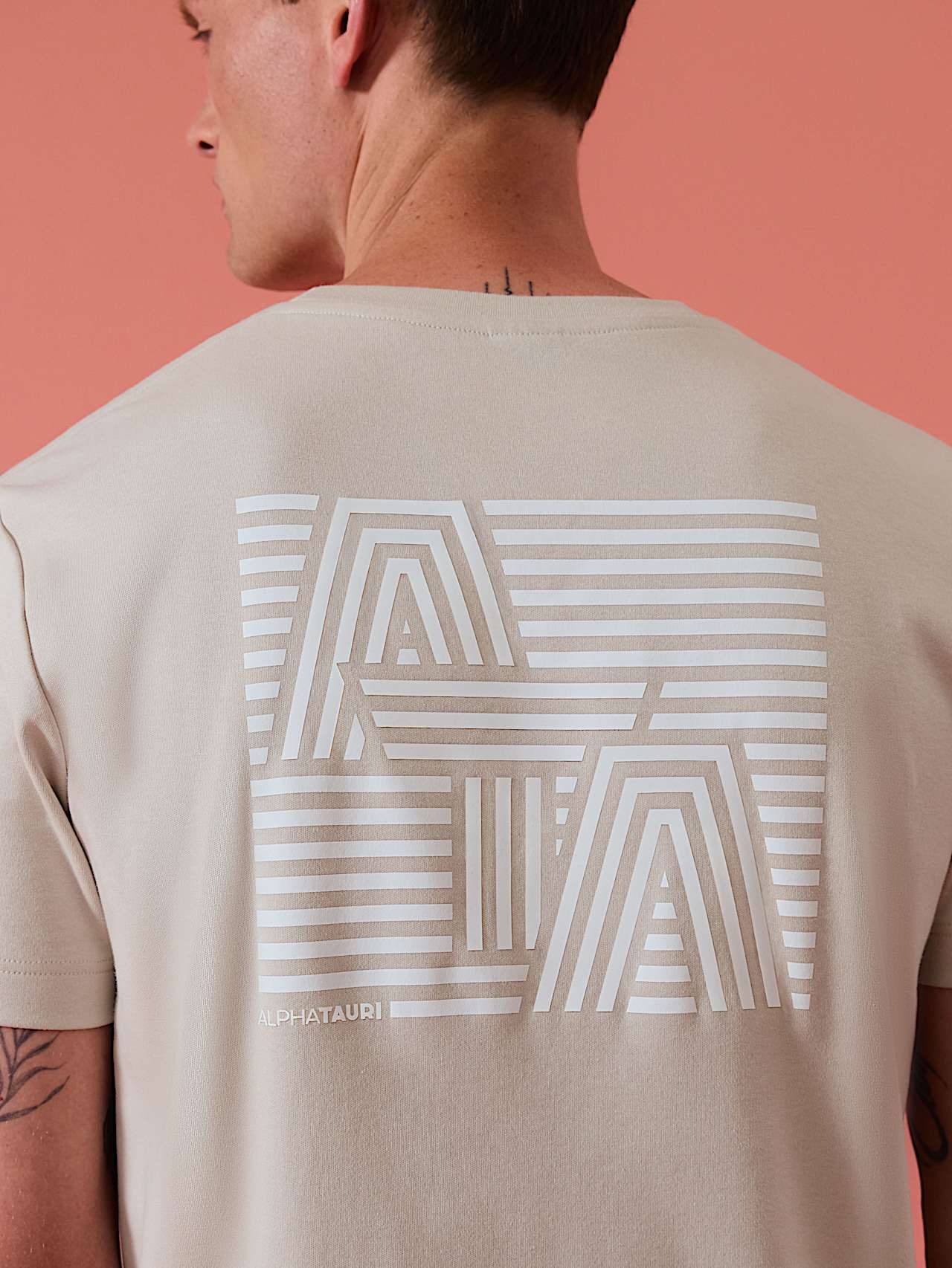 AlphaTauri | JIVY V1.Y10.01 | Camiseta de algodón grueso in Stone for Hombre AlphaTauri | JIVY V1.Y10.01 | Camiseta de algodón grueso in Stone for Hombre