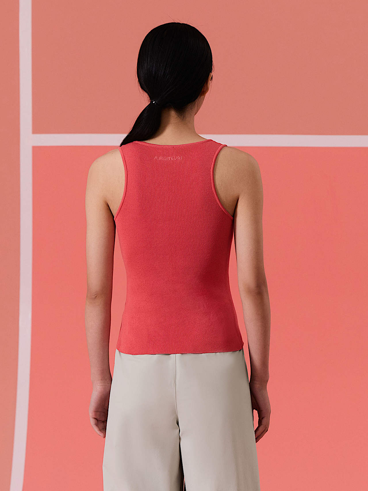 AlphaTauri | FIZZ V1.Y10.01 | Canotta in maglia 3D in Deep Peach for Donna