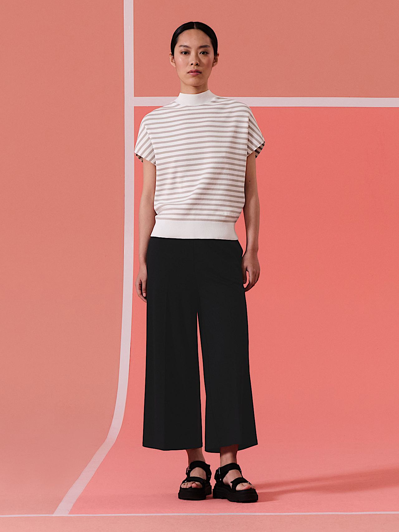 AlphaTauri | FUZE V1.Y10.01 | Haut en maille 3D à mancherons in Stone / Chalk for Femme