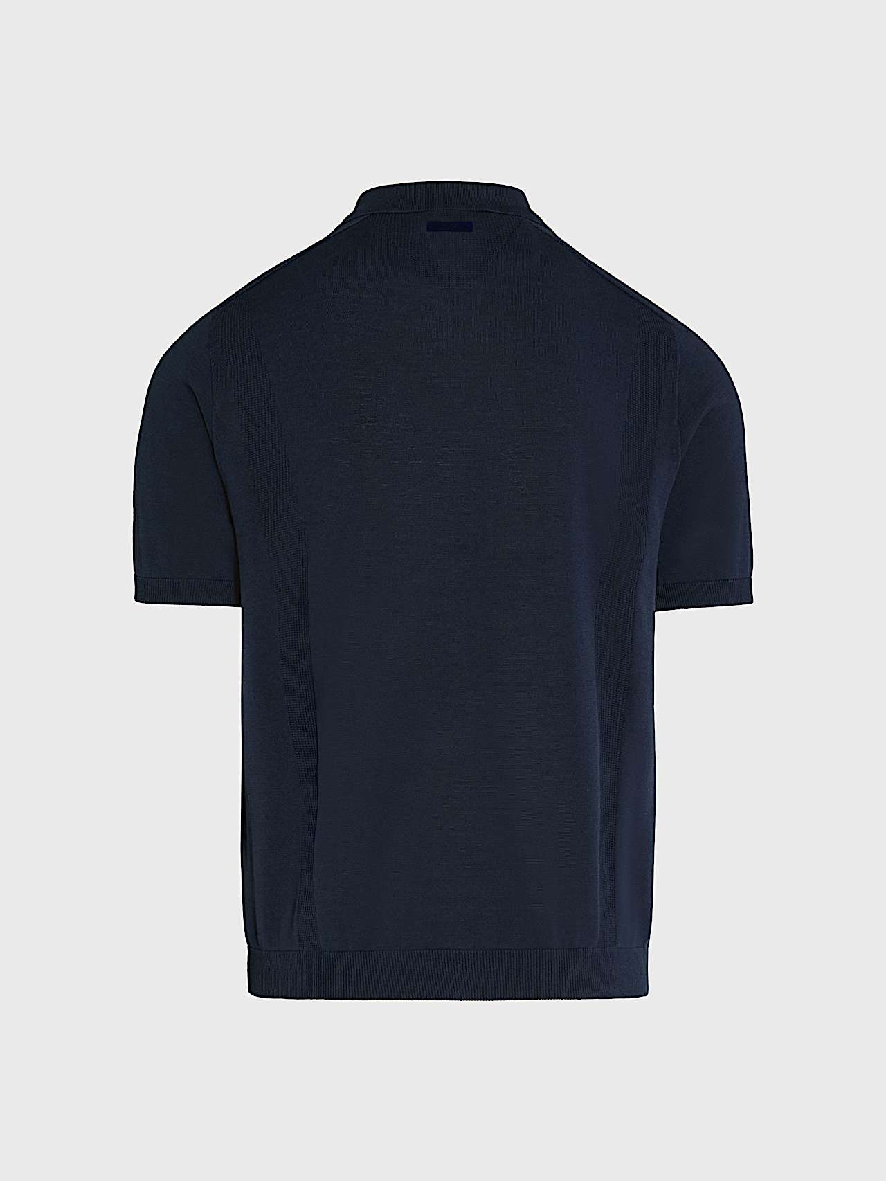 AlphaTauri | FINI V1.Y10.01 | Polo in maglia 3D misto lino e cotone in Dark Navy for Uomo