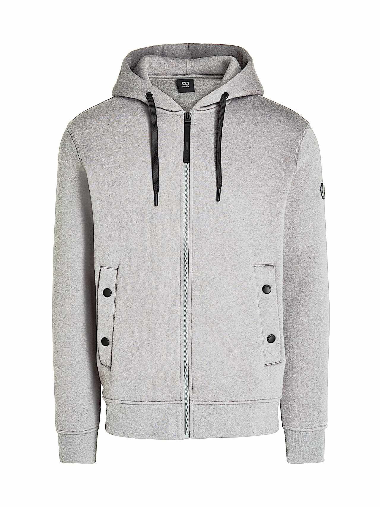 AlphaTauri | SHENO V2.Y8.02 | Sweatjacke mit Kapuze und charakteristischem Logo in Heather Grey für Herren
