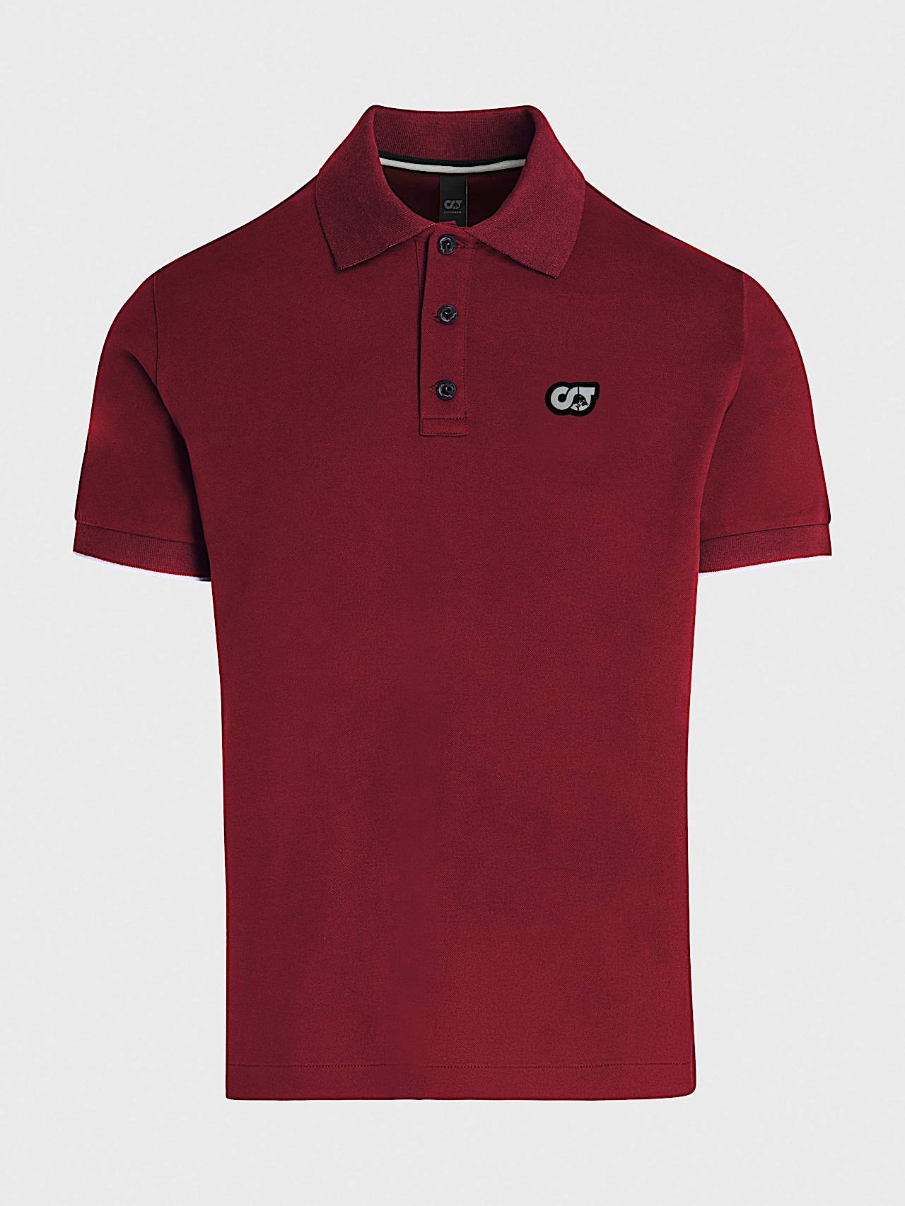 AlphaTauri | JUNX V2.Y9.01 | Piqué Polo-Shirt in Dark Berry for Men